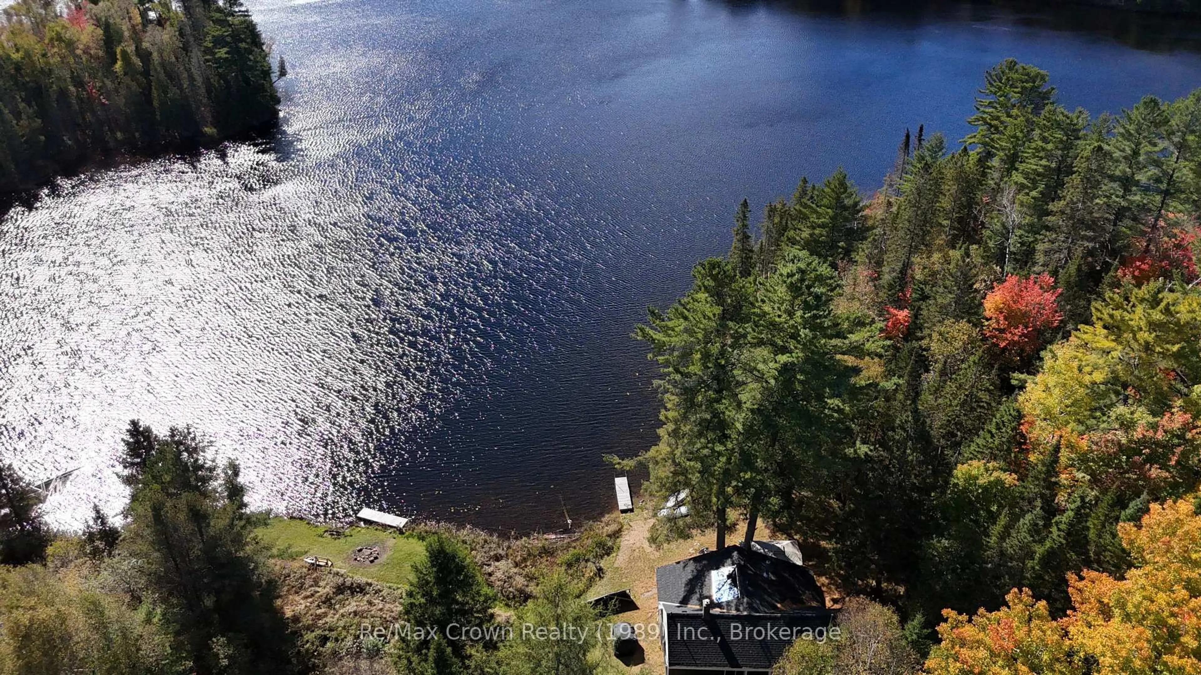 A pic from outside/outdoor area/front of a property/back of a property/a pic from drone, water/lake/river/ocean view for 558A Old Nipissing Rd, Parry Sound Remote Area Ontario P0H 1J0