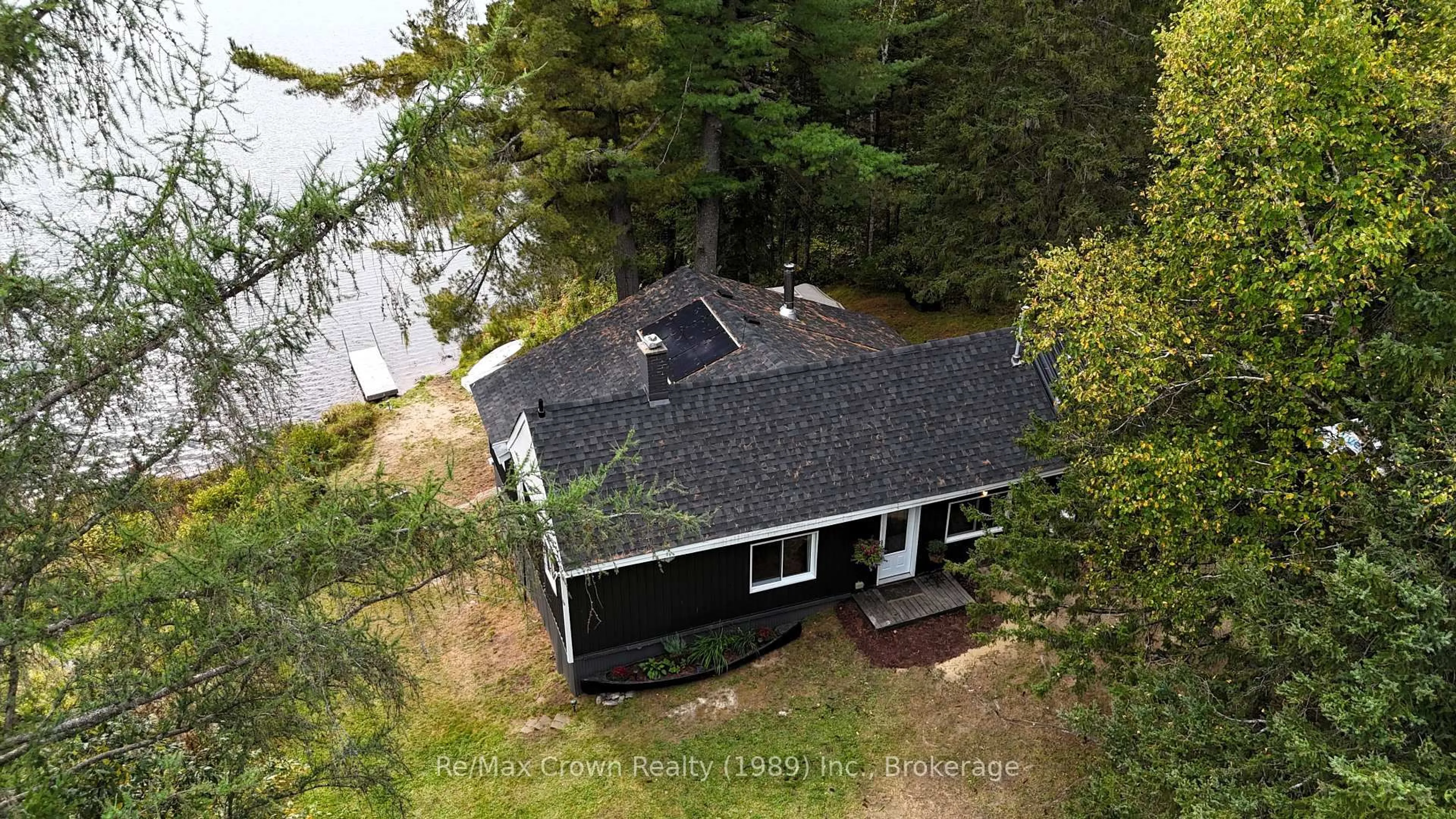 A pic from outside/outdoor area/front of a property/back of a property/a pic from drone, water/lake/river/ocean view for 558A Old Nipissing Rd, Parry Sound Remote Area Ontario P0H 1J0