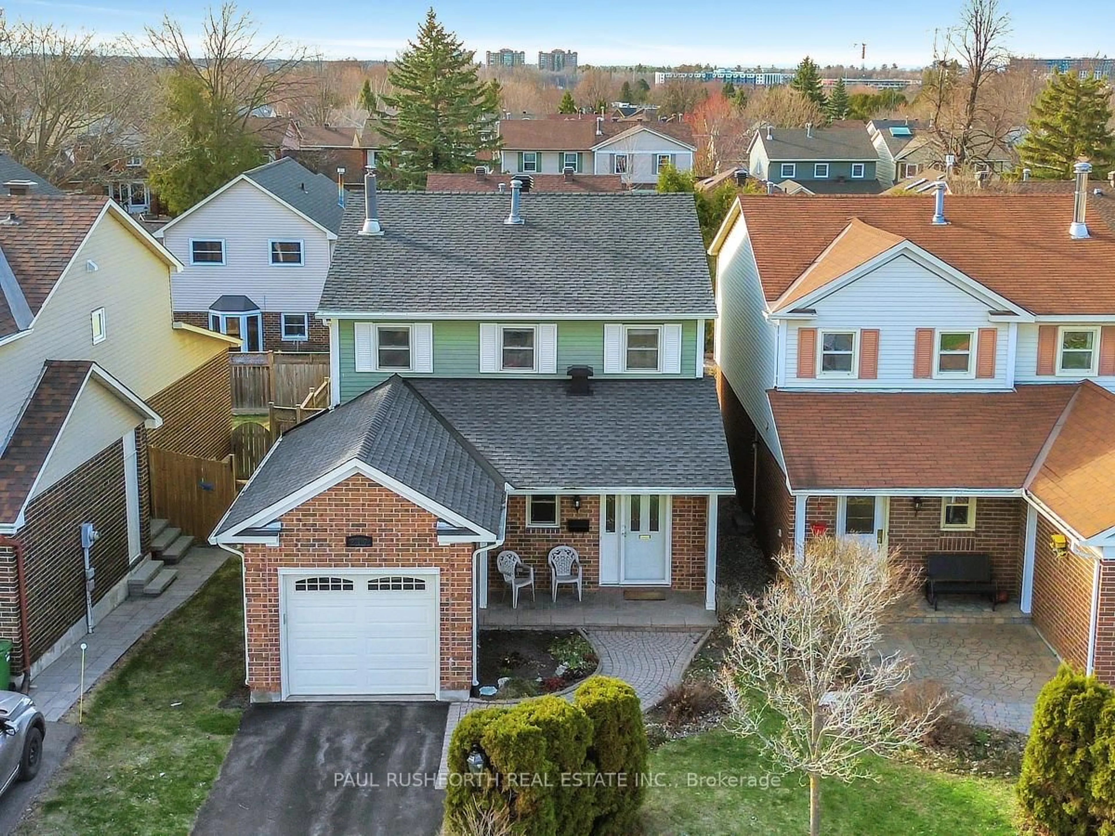 A pic from outside/outdoor area/front of a property/back of a property/a pic from drone, street for 217 Mccurdy Dr, Ottawa Ontario K2L 2L5