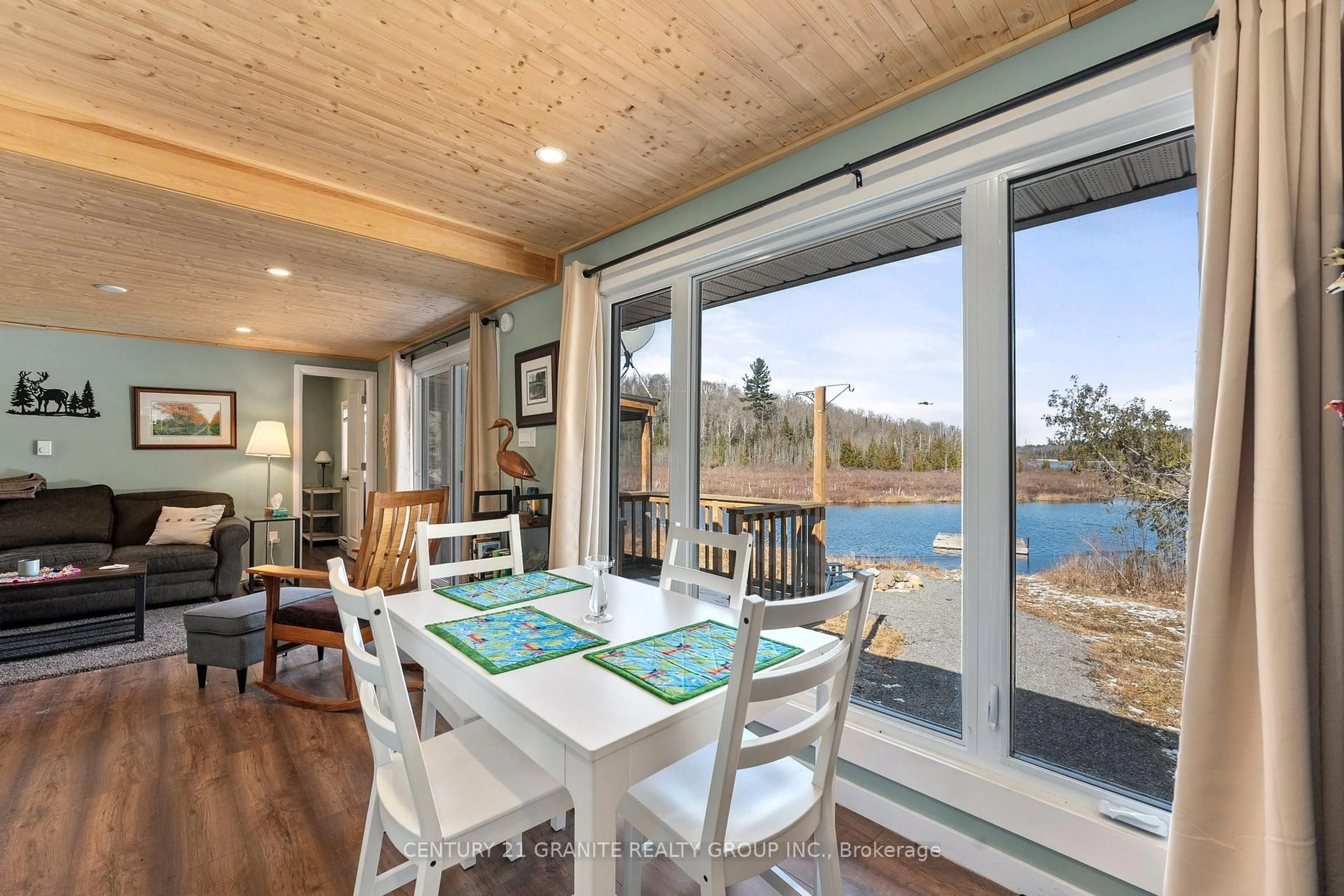 Dining room, wood/laminate floor for 77B Lavallee Creek Dr, Coe Hill Ontario K0L 1P0