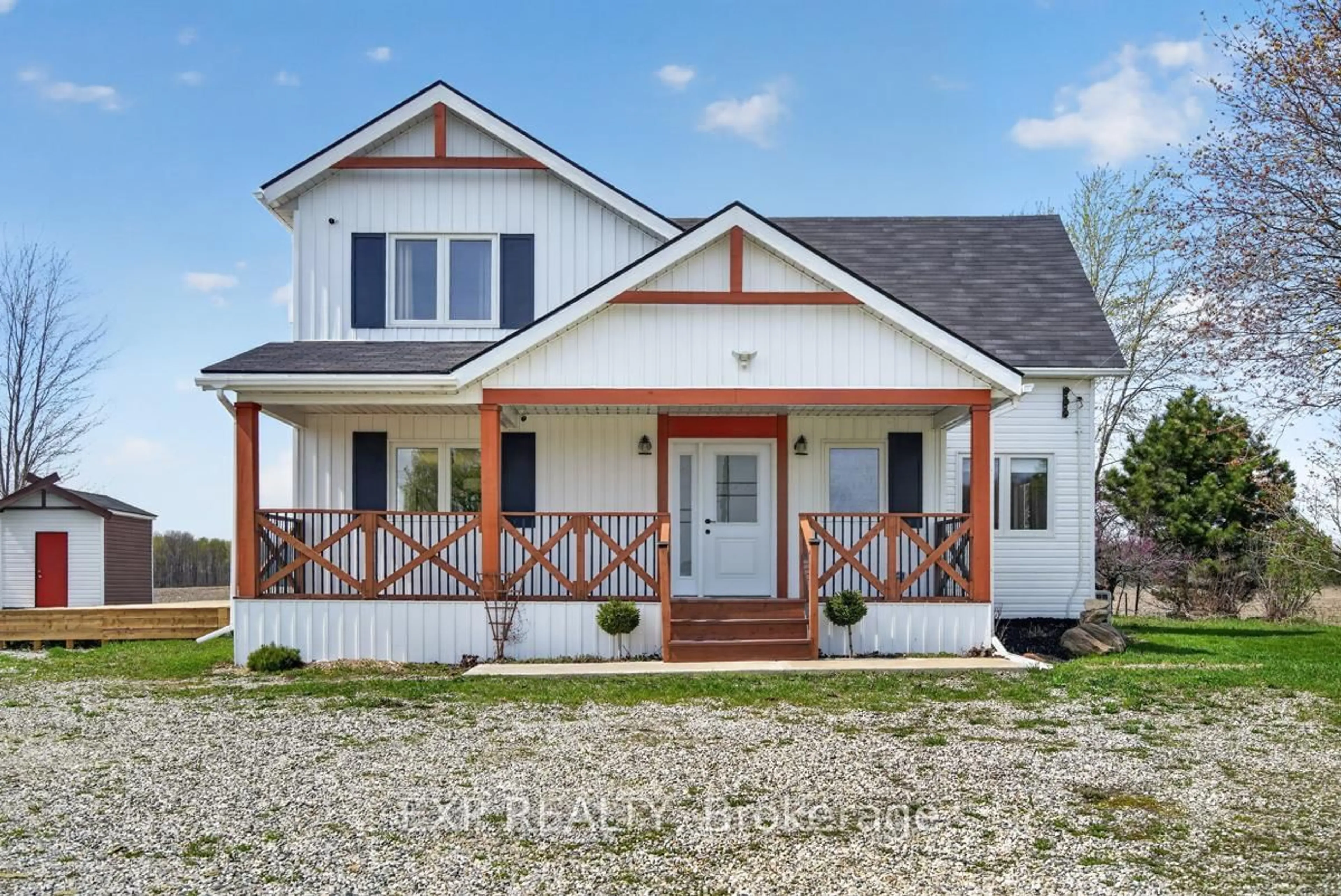 Home with vinyl exterior material, street for 37008 Third Line, Southwold Ontario N0L 2G0