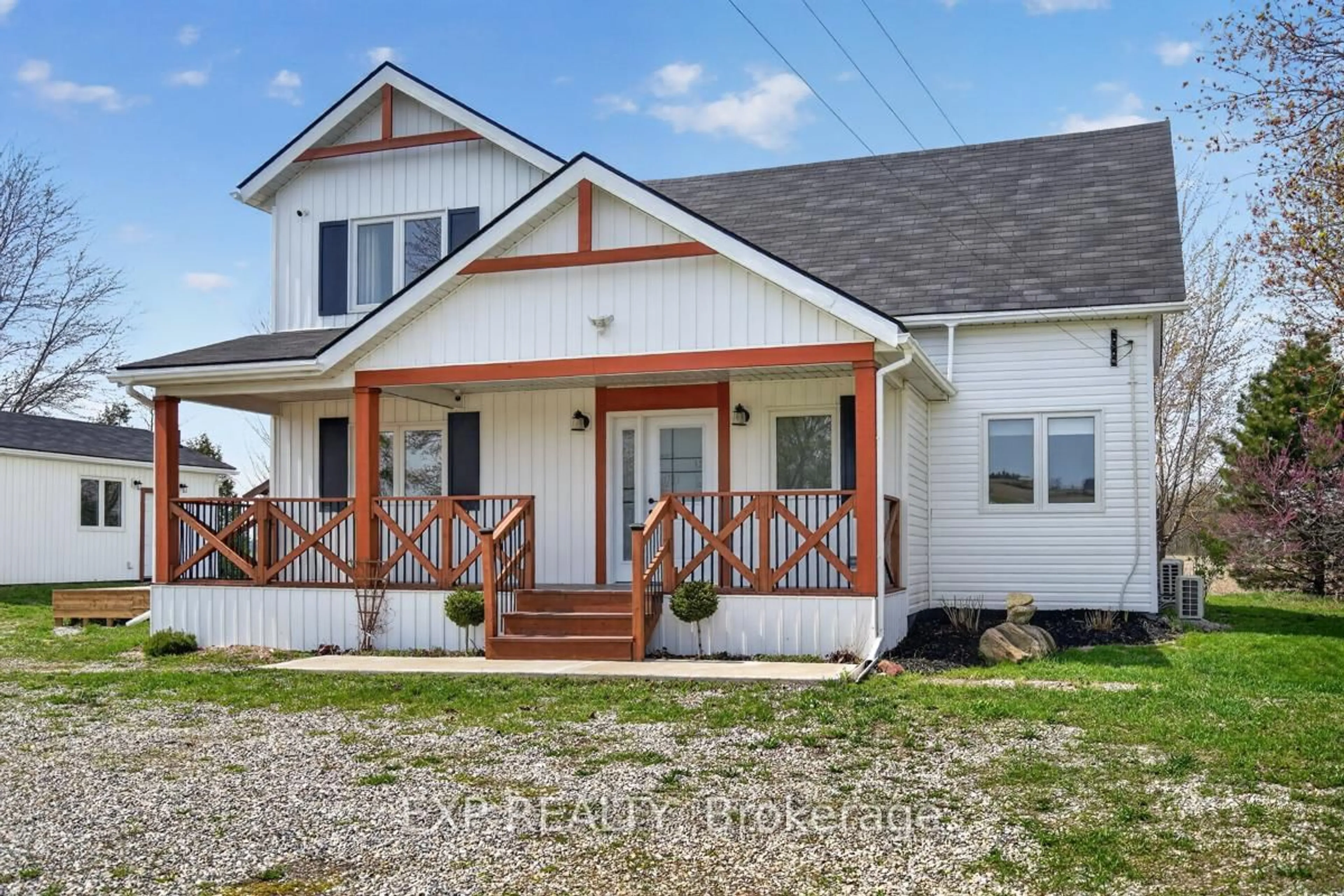 Home with vinyl exterior material, street for 37008 Third Line, Southwold Ontario N0L 2G0