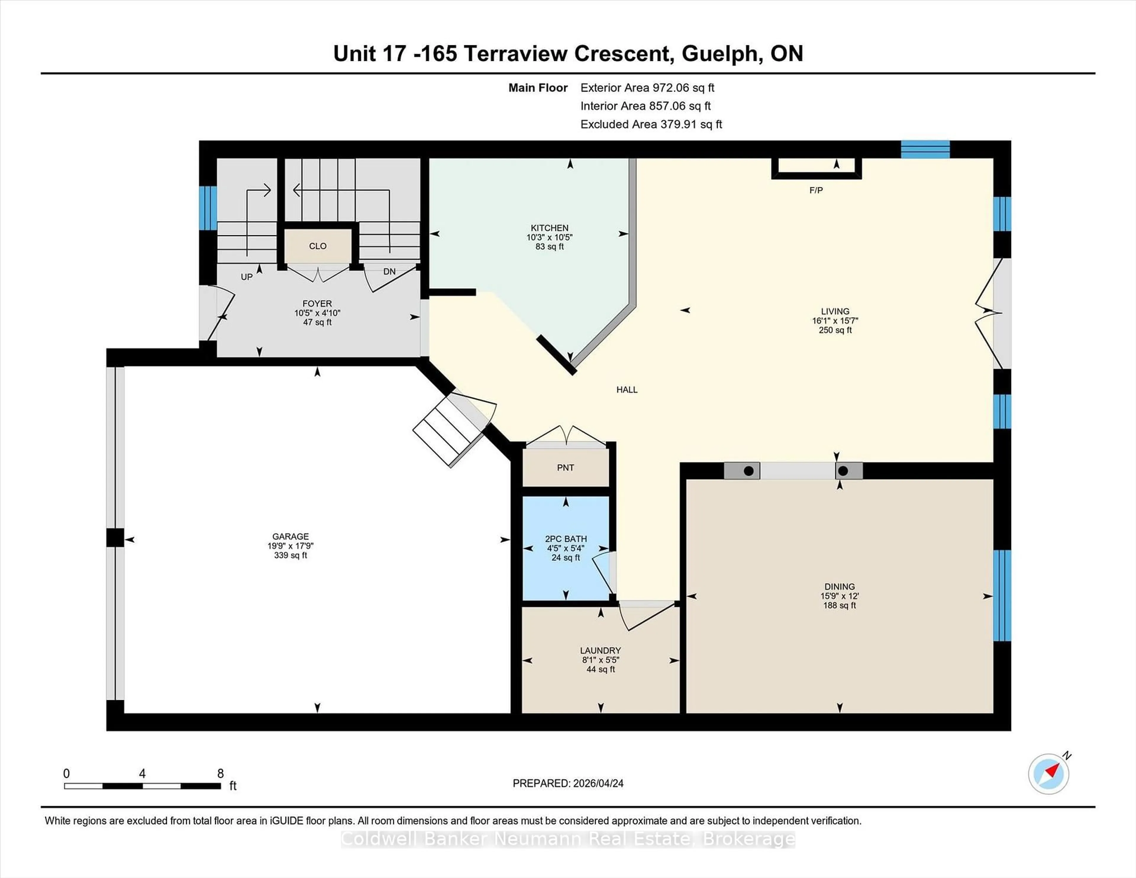 Floor plan for 165 Terraview Cres #17, Guelph Ontario N1G 5G8