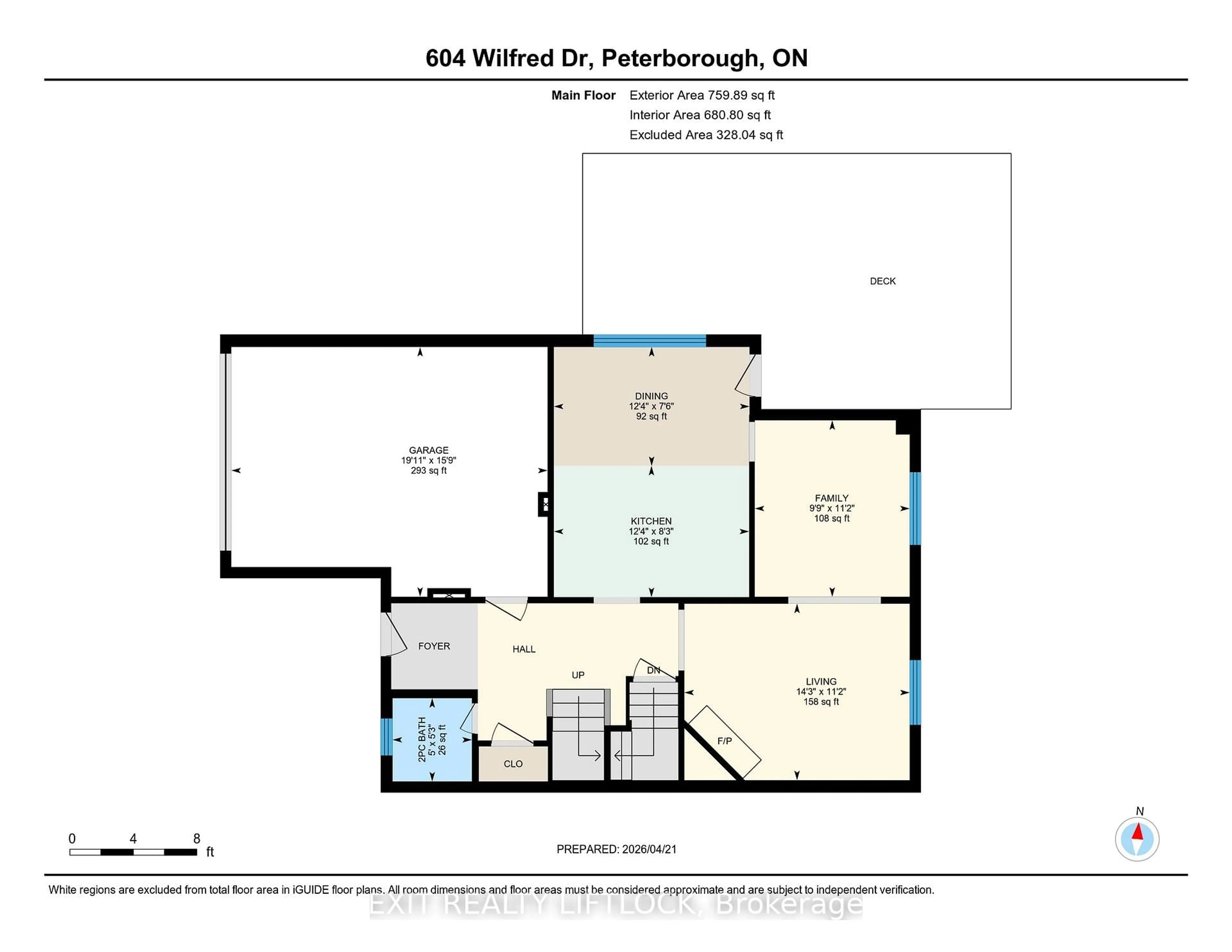 Floor plan for 604 Wilfred Dr, Peterborough Ontario K9K 2E6