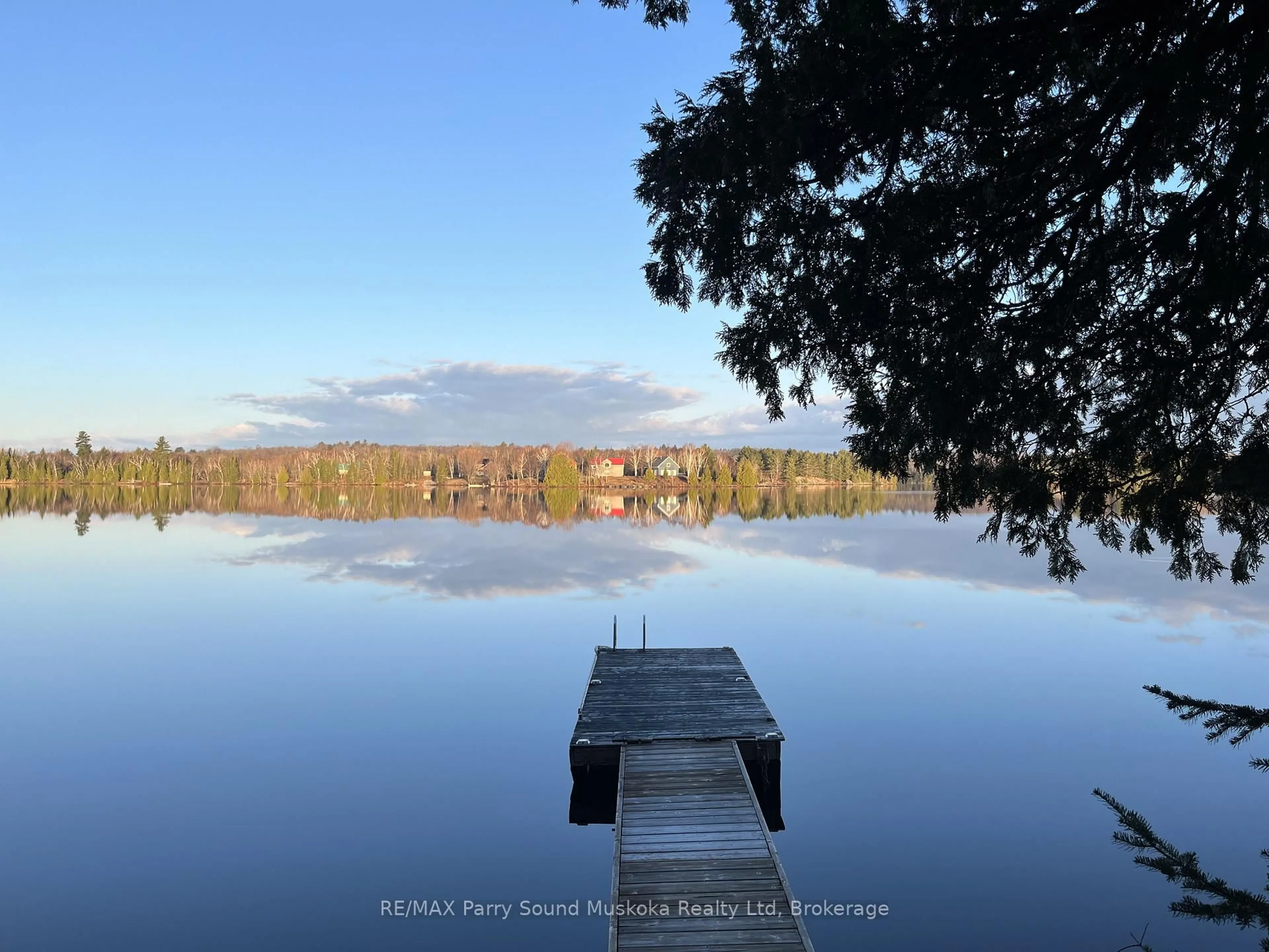 A pic from outside/outdoor area/front of a property/back of a property/a pic from drone, water/lake/river/ocean view for 157 Gibson Bay Rd, Whitestone Ontario P0A 1G0