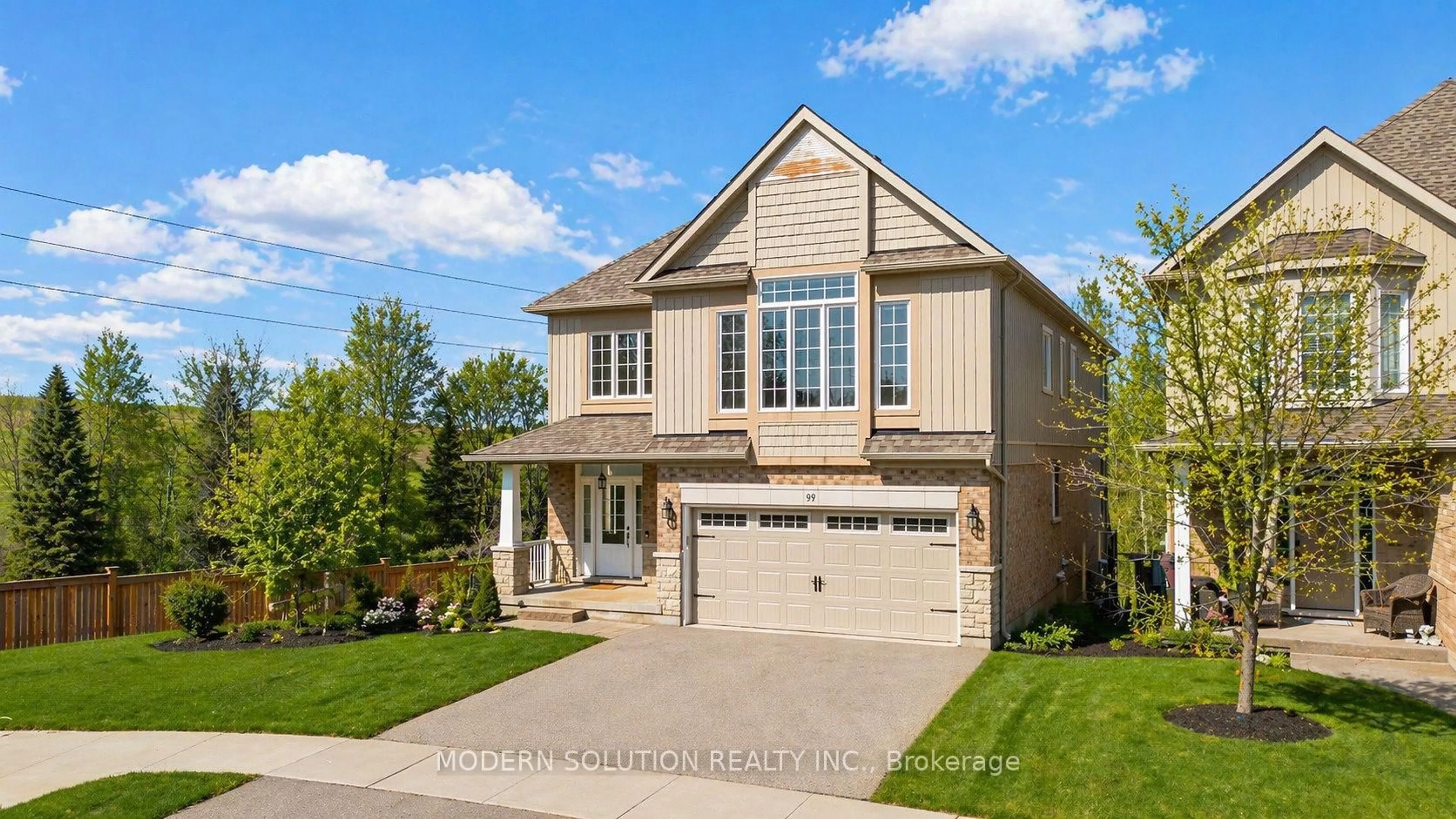 Home with vinyl exterior material, street for 99 Creighton Ave, Guelph Ontario N1E 0H8