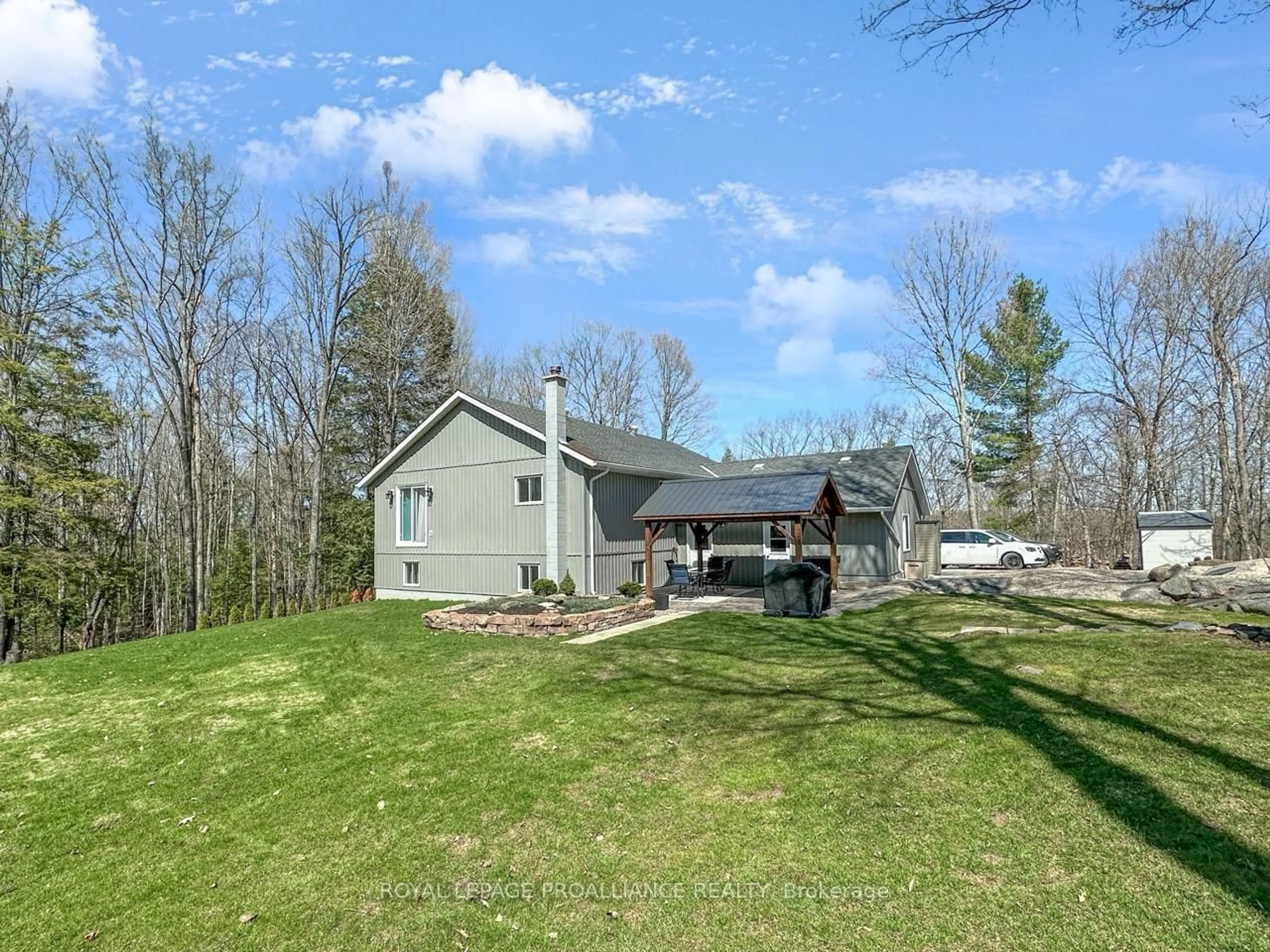 A pic from outside/outdoor area/front of a property/back of a property/a pic from drone, unknown for 83 Harts Rd, Madoc Ontario K0K 2K0