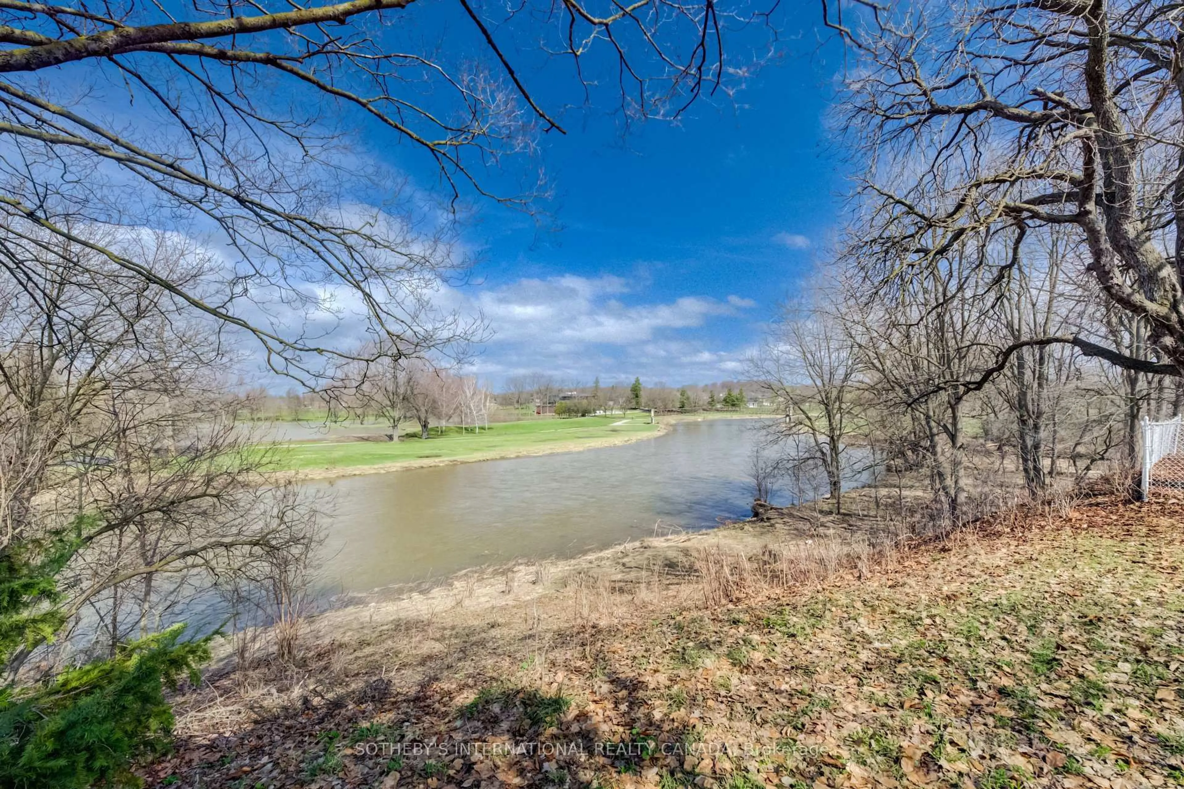 A pic from outside/outdoor area/front of a property/back of a property/a pic from drone, water/lake/river/ocean view for 48 Misty River Dr, Woolwich Ontario N0B 1N0