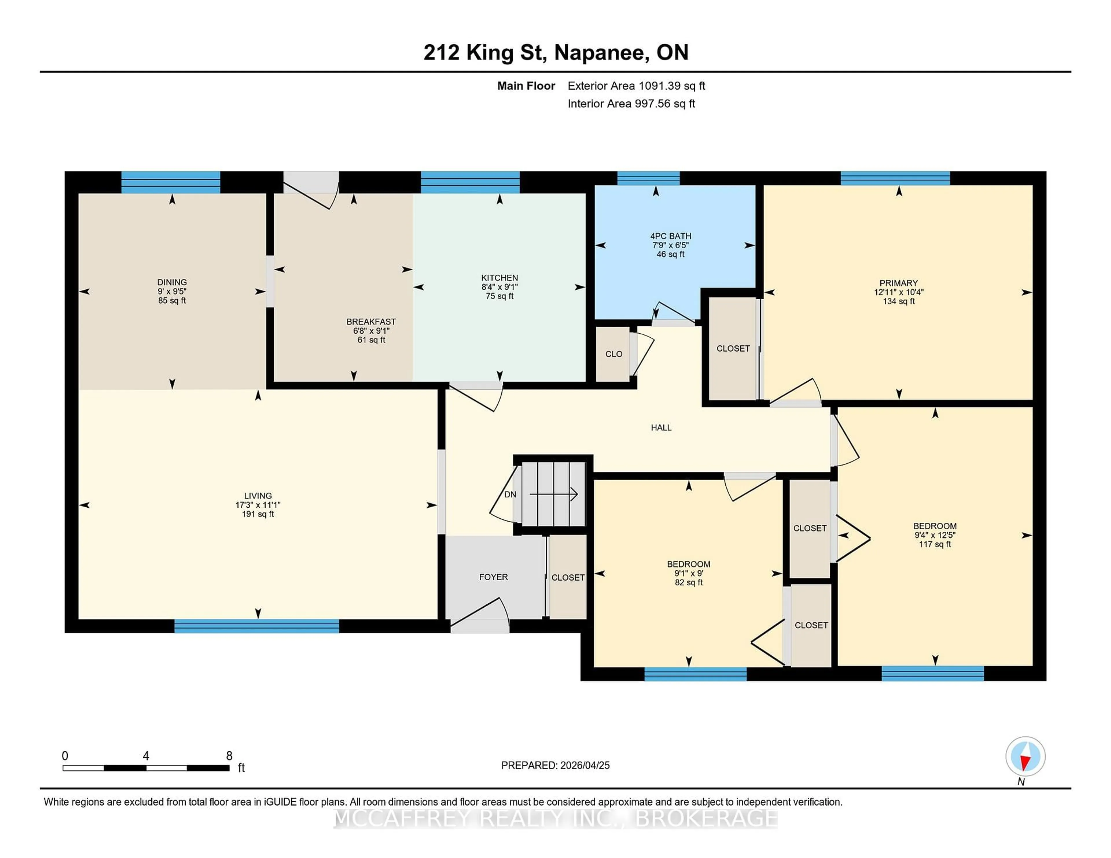 Floor plan for 212 King St, Greater Napanee Ontario K7R 1B7