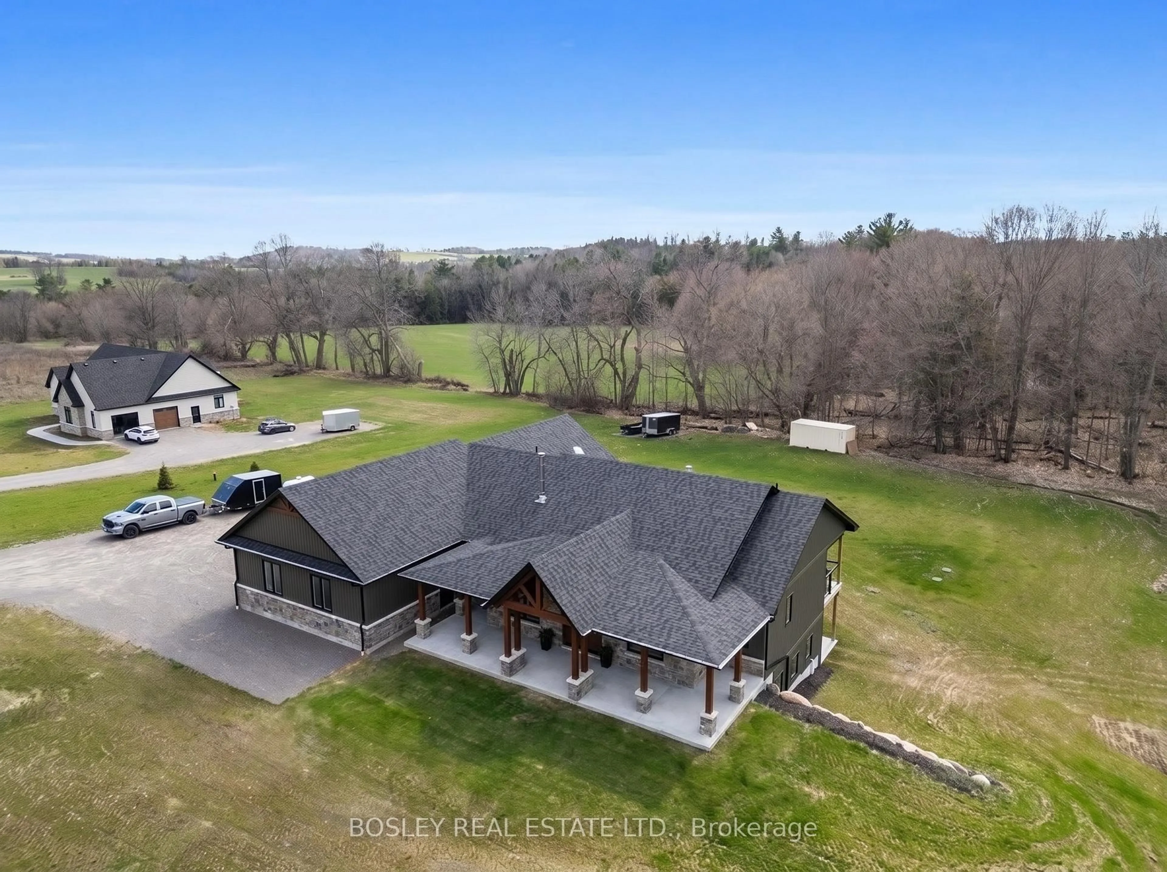 A pic from outside/outdoor area/front of a property/back of a property/a pic from drone, unknown for 3922 Kennedy Rd, Hamilton Township Ontario K9A 4J7