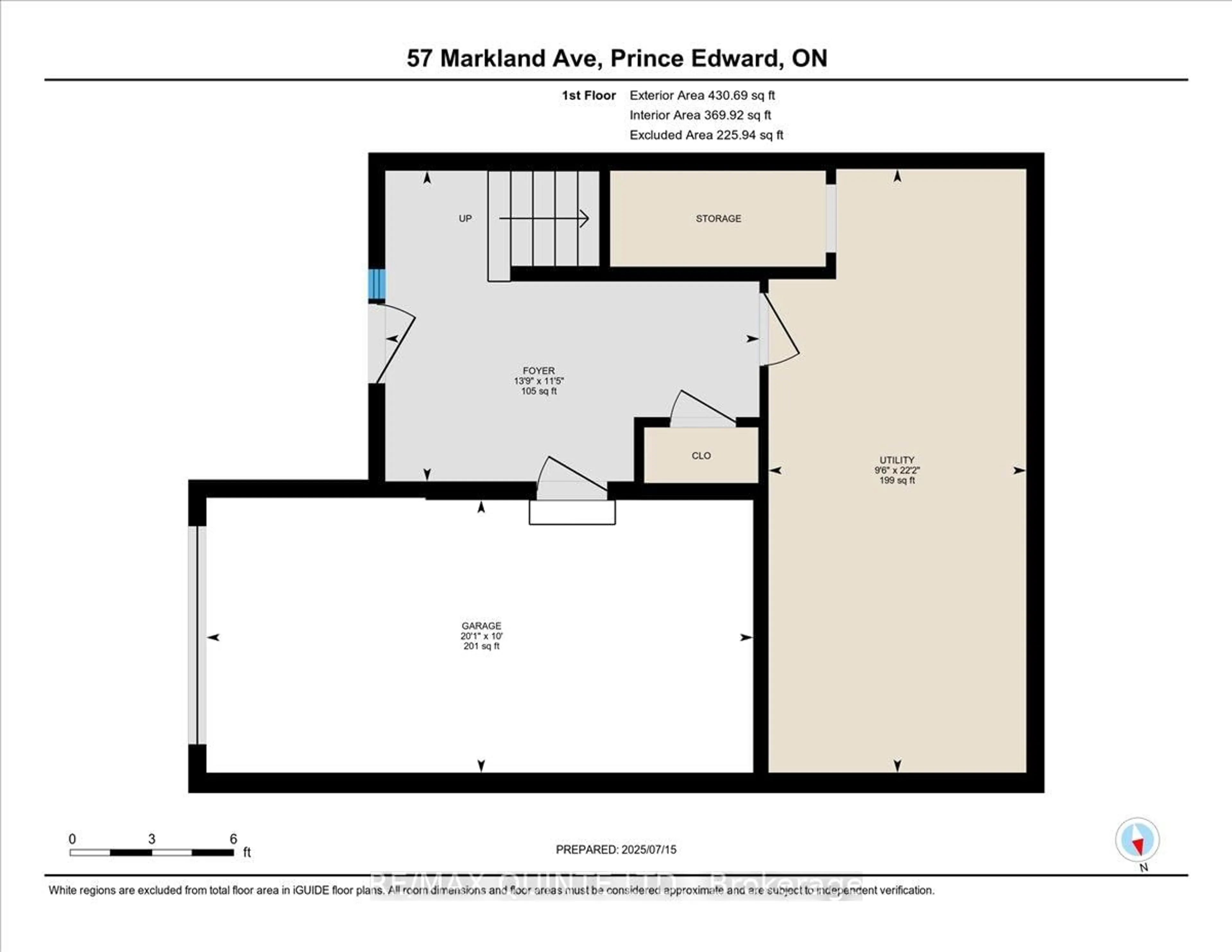 Floor plan for 57 Markland Ave, Prince Edward County Ontario K0K 2T0