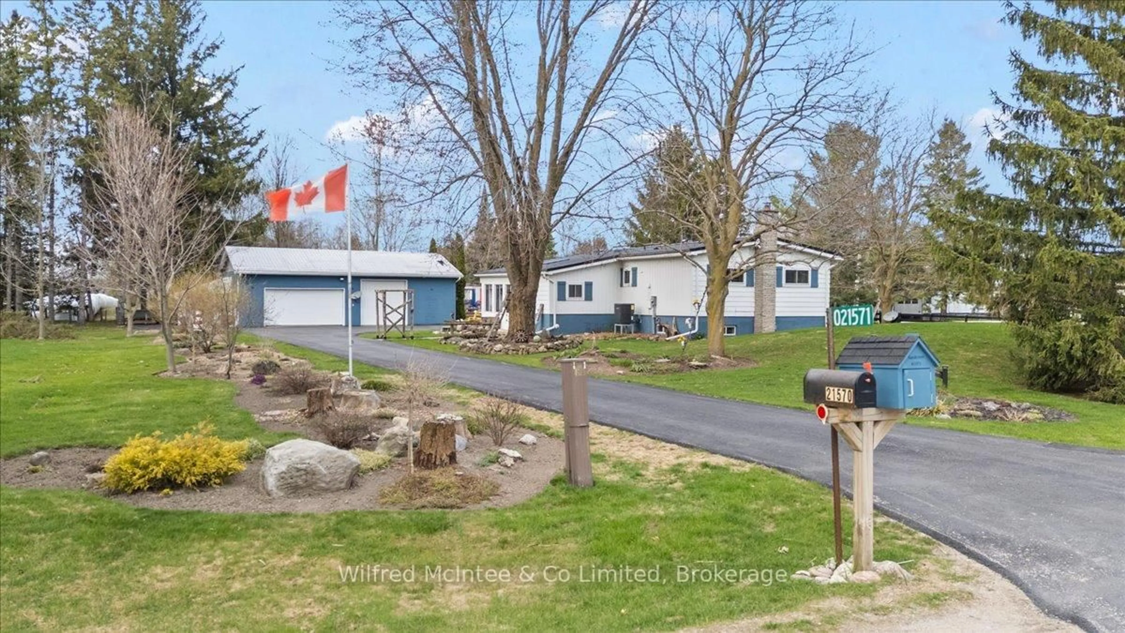 A pic from outside/outdoor area/front of a property/back of a property/a pic from drone, street for 21571 Grey Road 16, Georgian Bluffs Ontario N0H 2N0