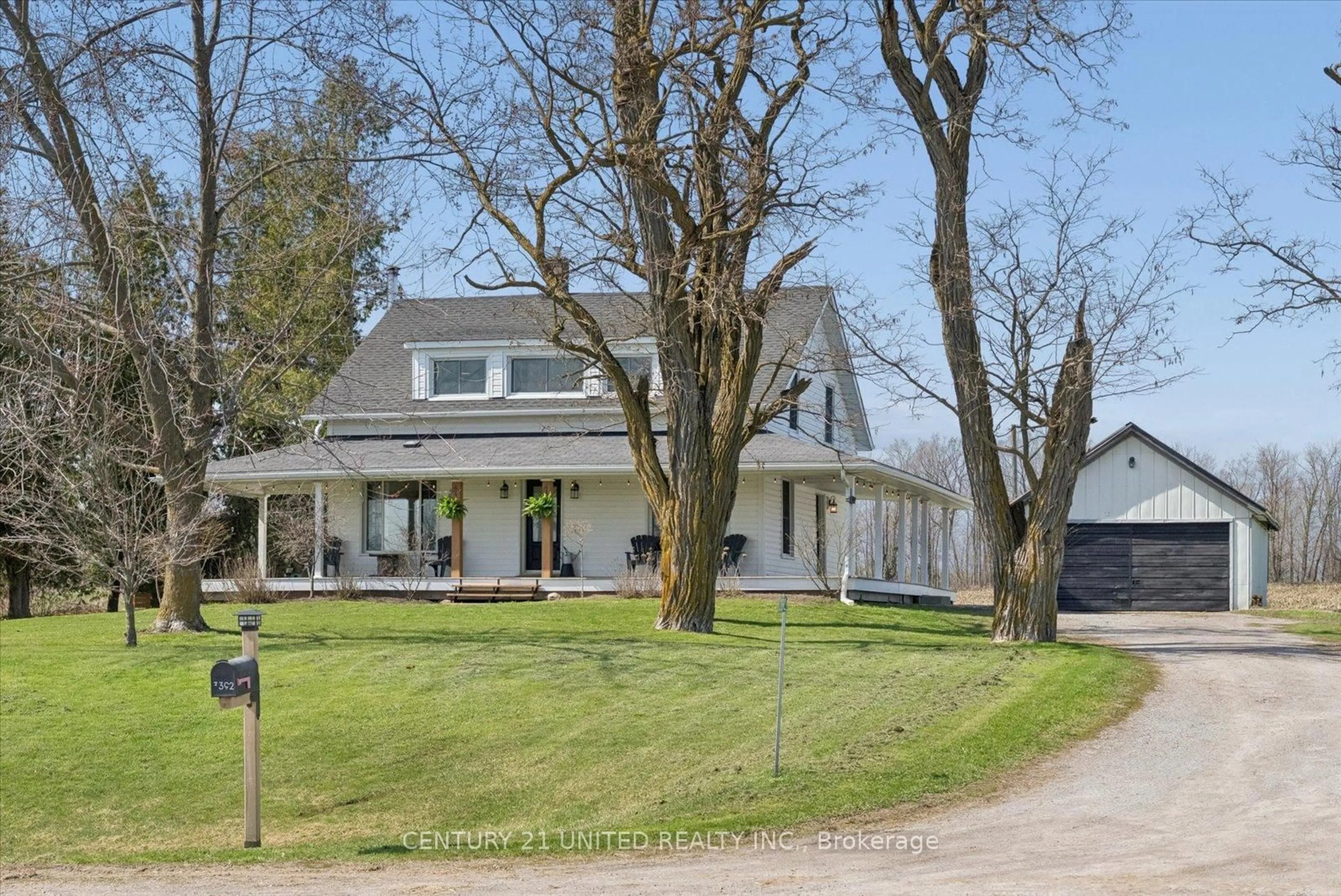 A pic from outside/outdoor area/front of a property/back of a property/a pic from drone, street for 3392 County Rd 2, Otonabee-South Monaghan Ontario K0L 2G0