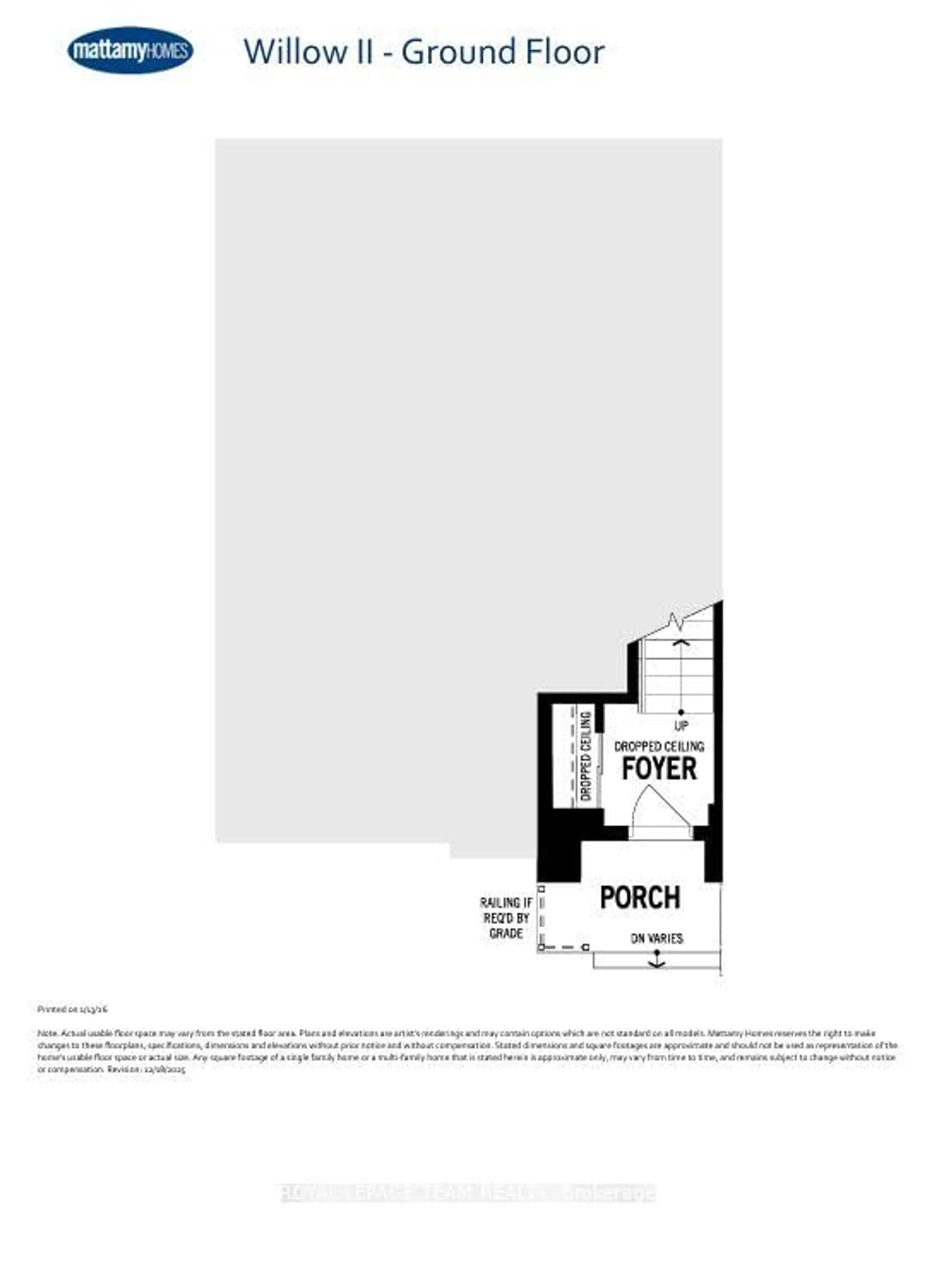 Floor plan for Lot 1501 (Half Moon Bay), Ottawa Ontario K2J 7K6