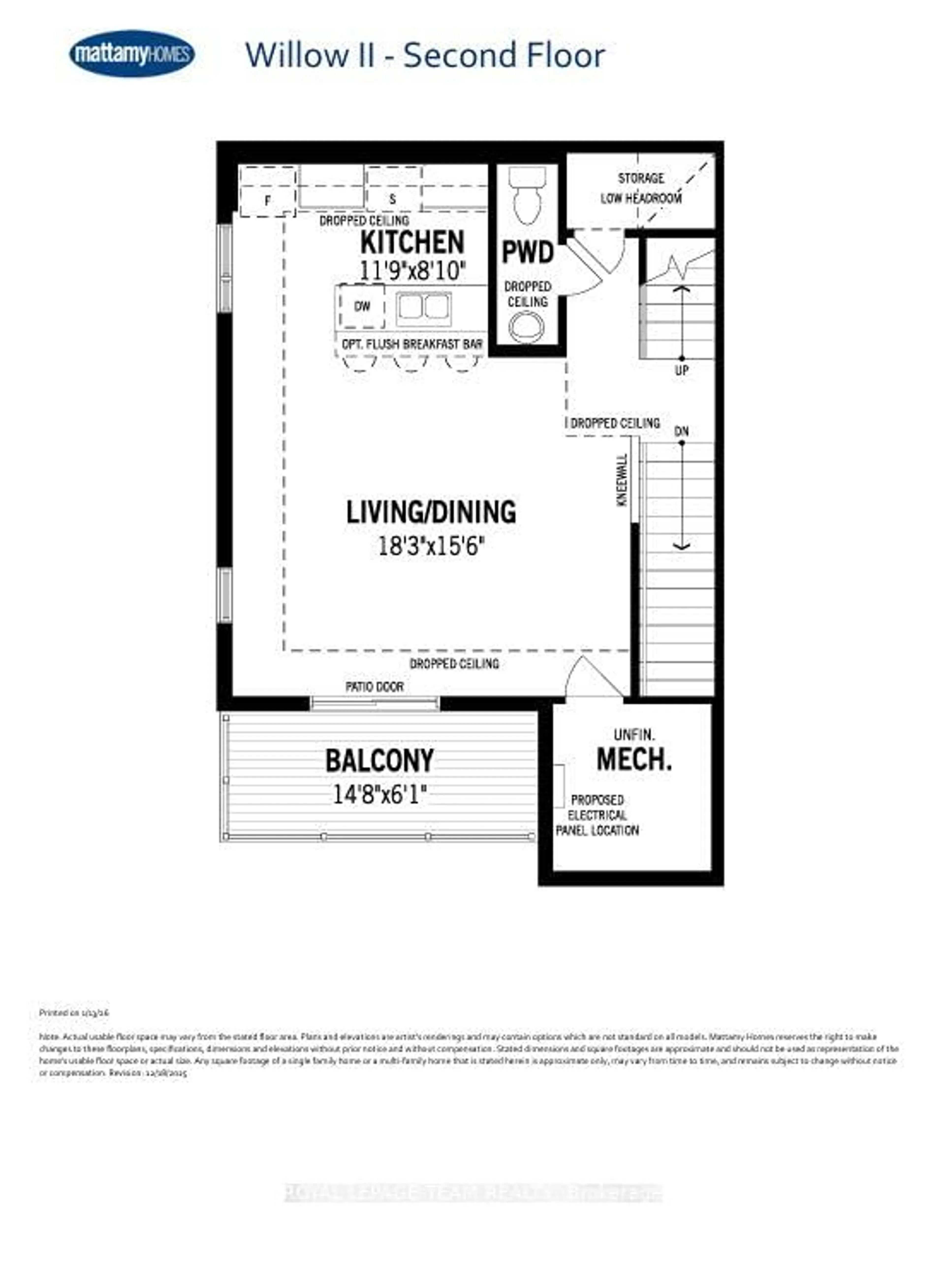 Floor plan for Lot 1501 (Half Moon Bay), Ottawa Ontario K2J 7K6