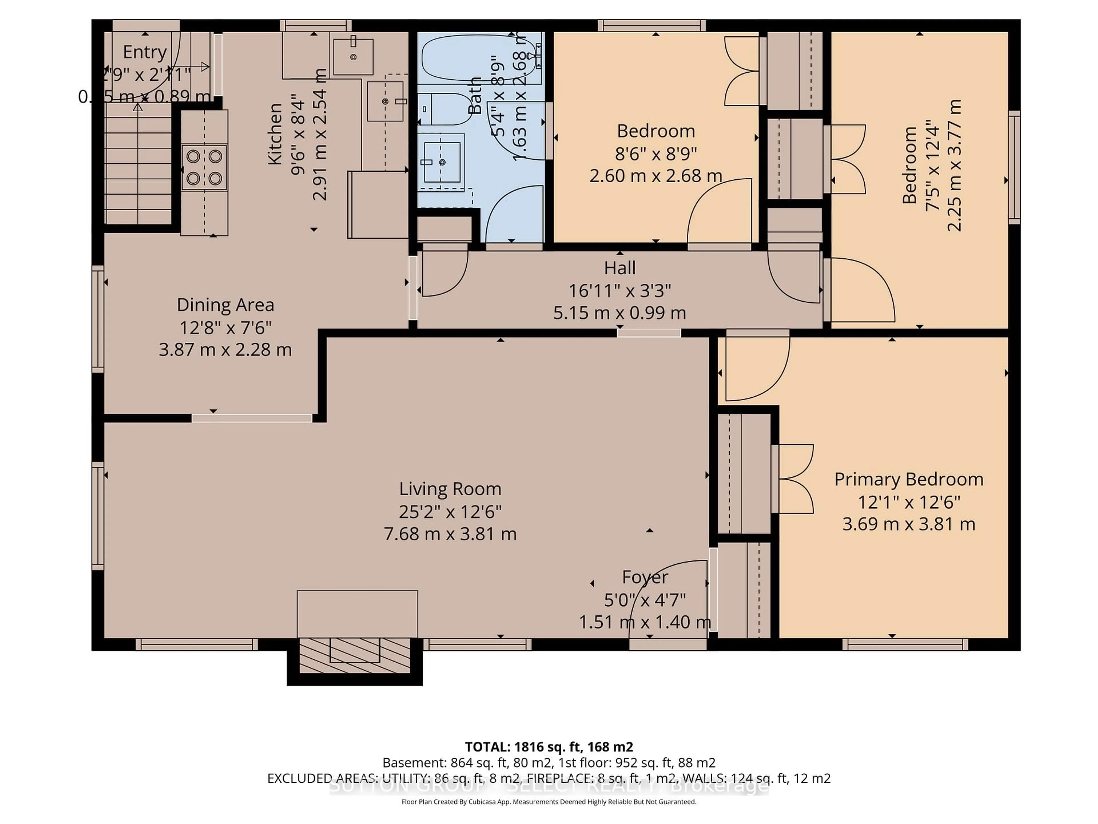Floor plan for 198 Arlington Cres, London South Ontario N5Z 3E1