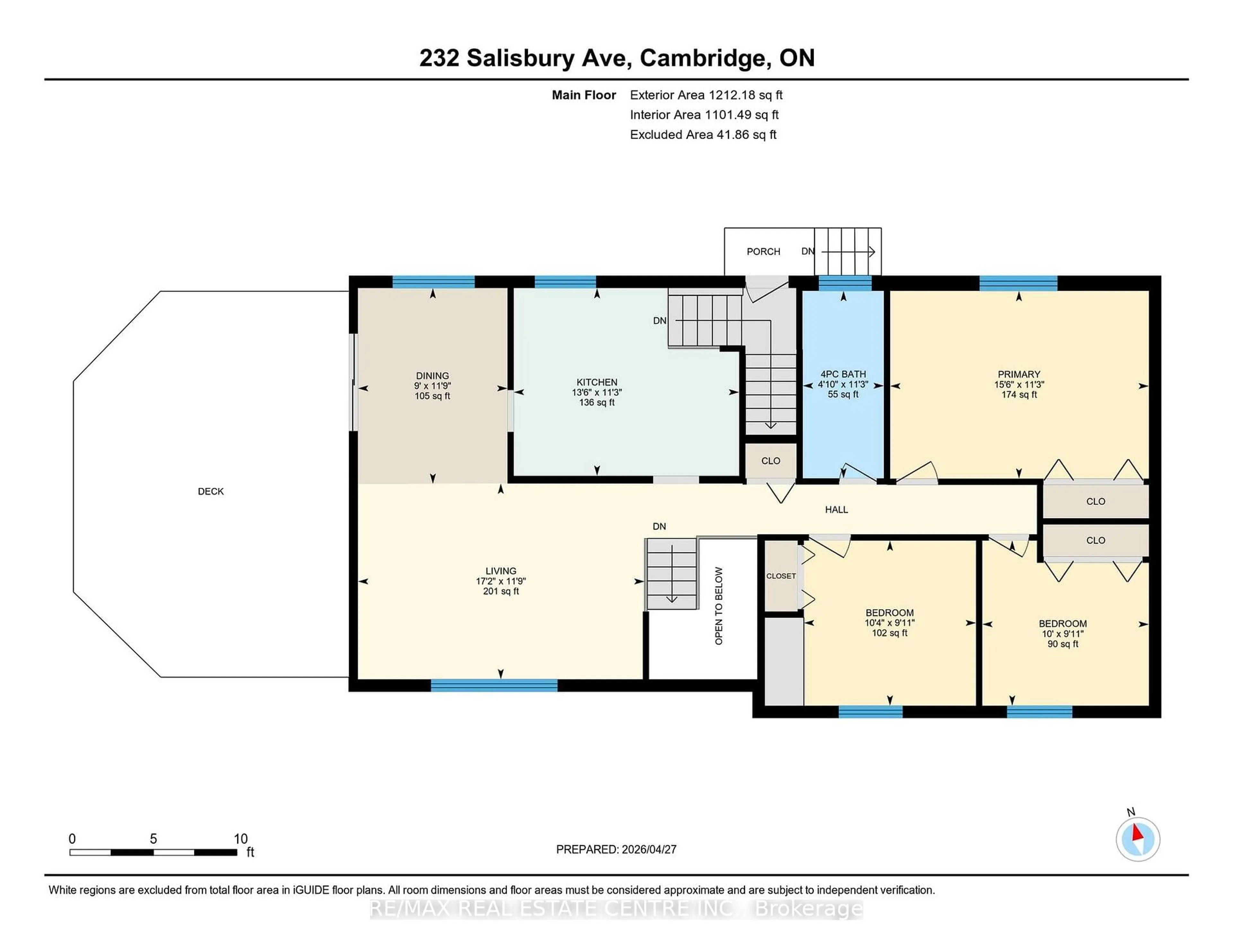 Floor plan for 232 Salisbury Ave, Cambridge Ontario N1S 1K5