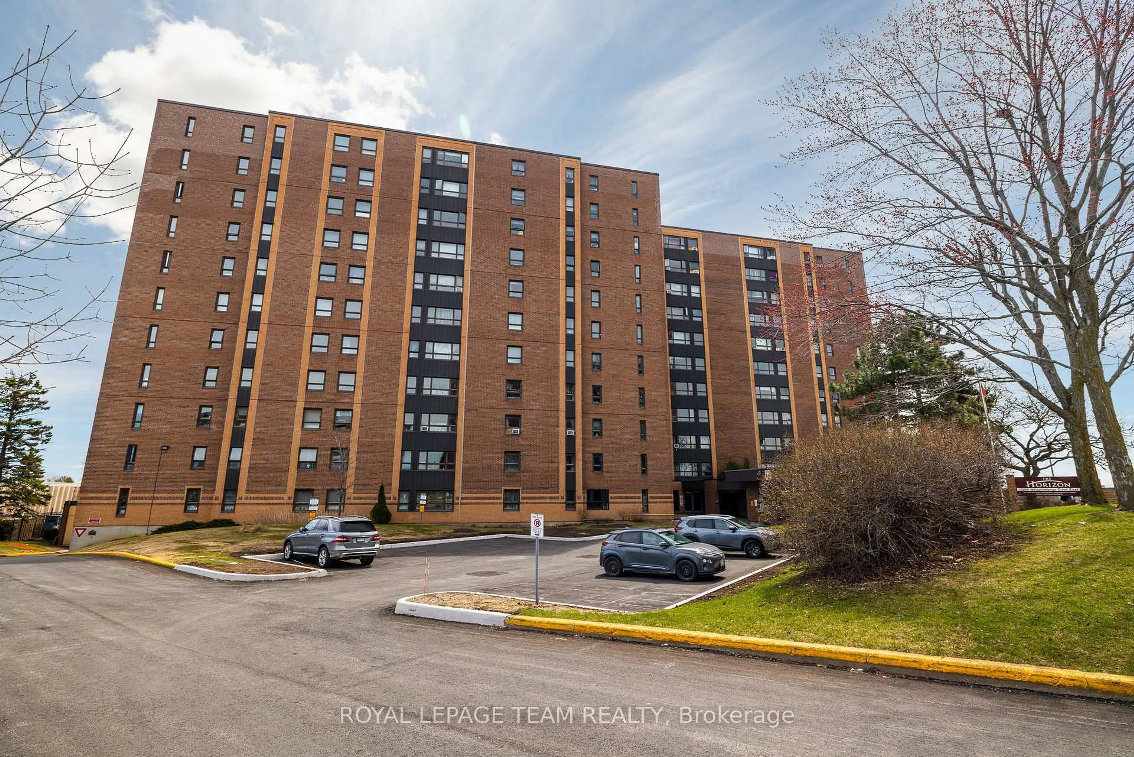 A pic from outside/outdoor area/front of a property/back of a property/a pic from drone, street for 1356 Meadowlands Dr #701, Ottawa Ontario K2E 6K6