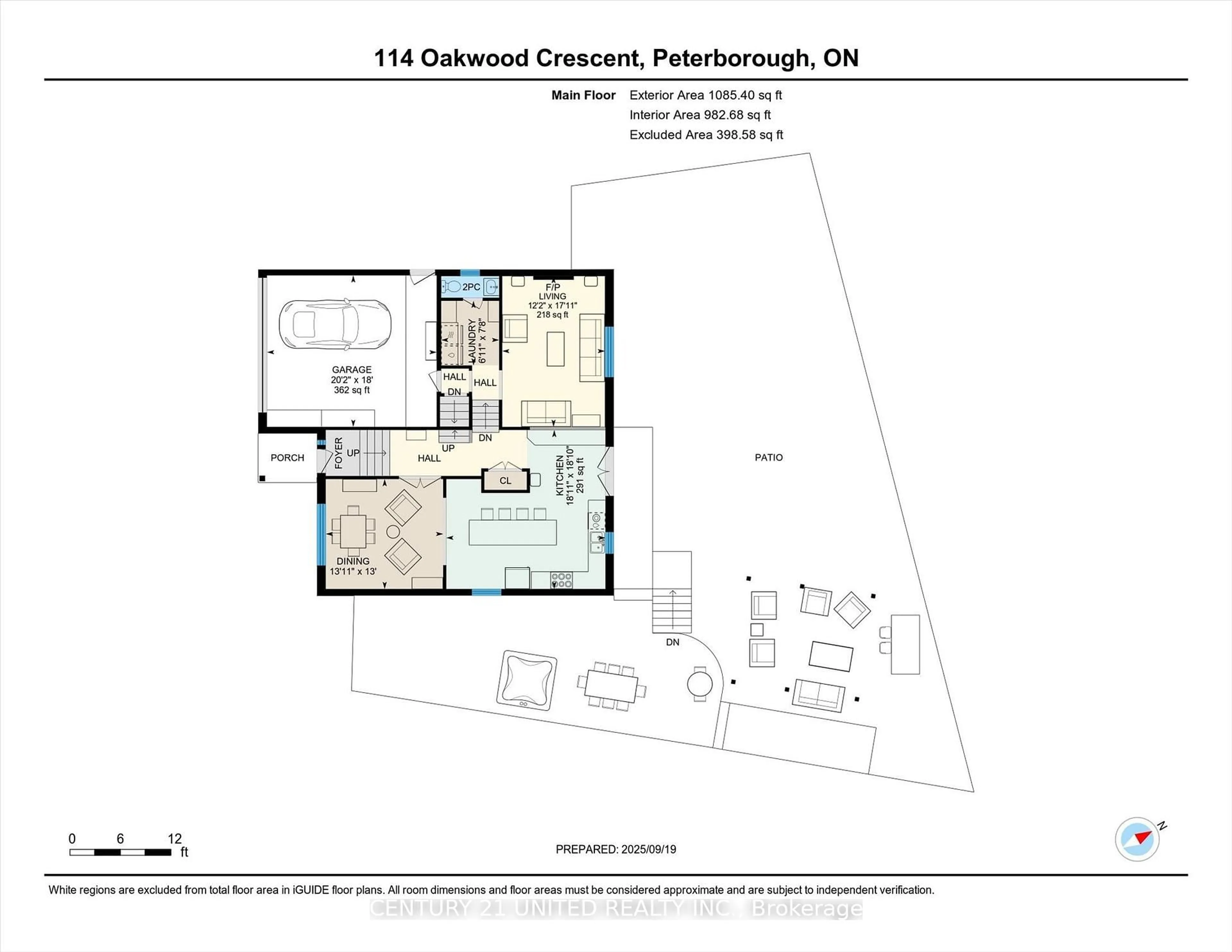 Floor plan for 114 Oakwood Cres, Peterborough Ontario K9J 1N3