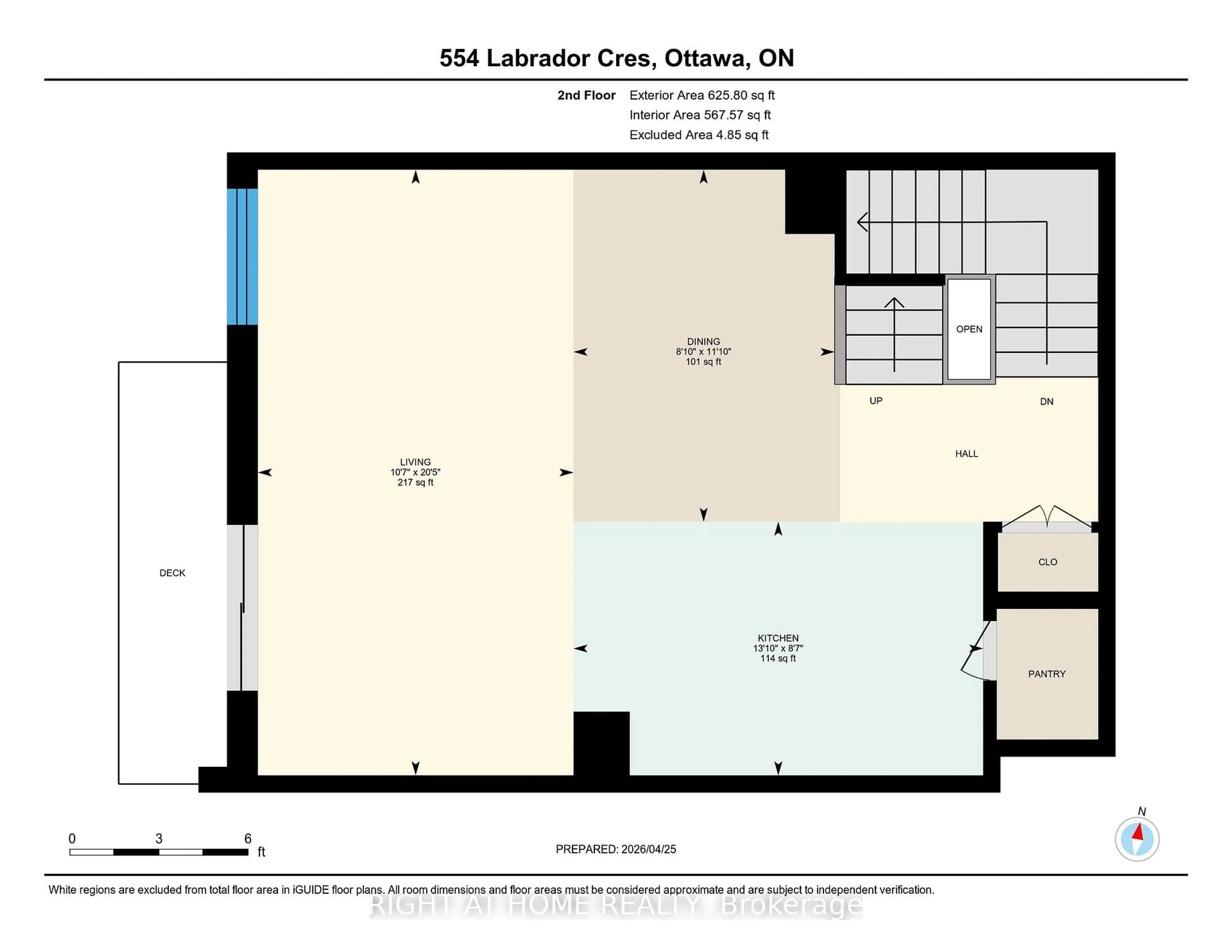 Floor plan for 554 Labrador Cres, Ottawa Ontario K1T 0R4