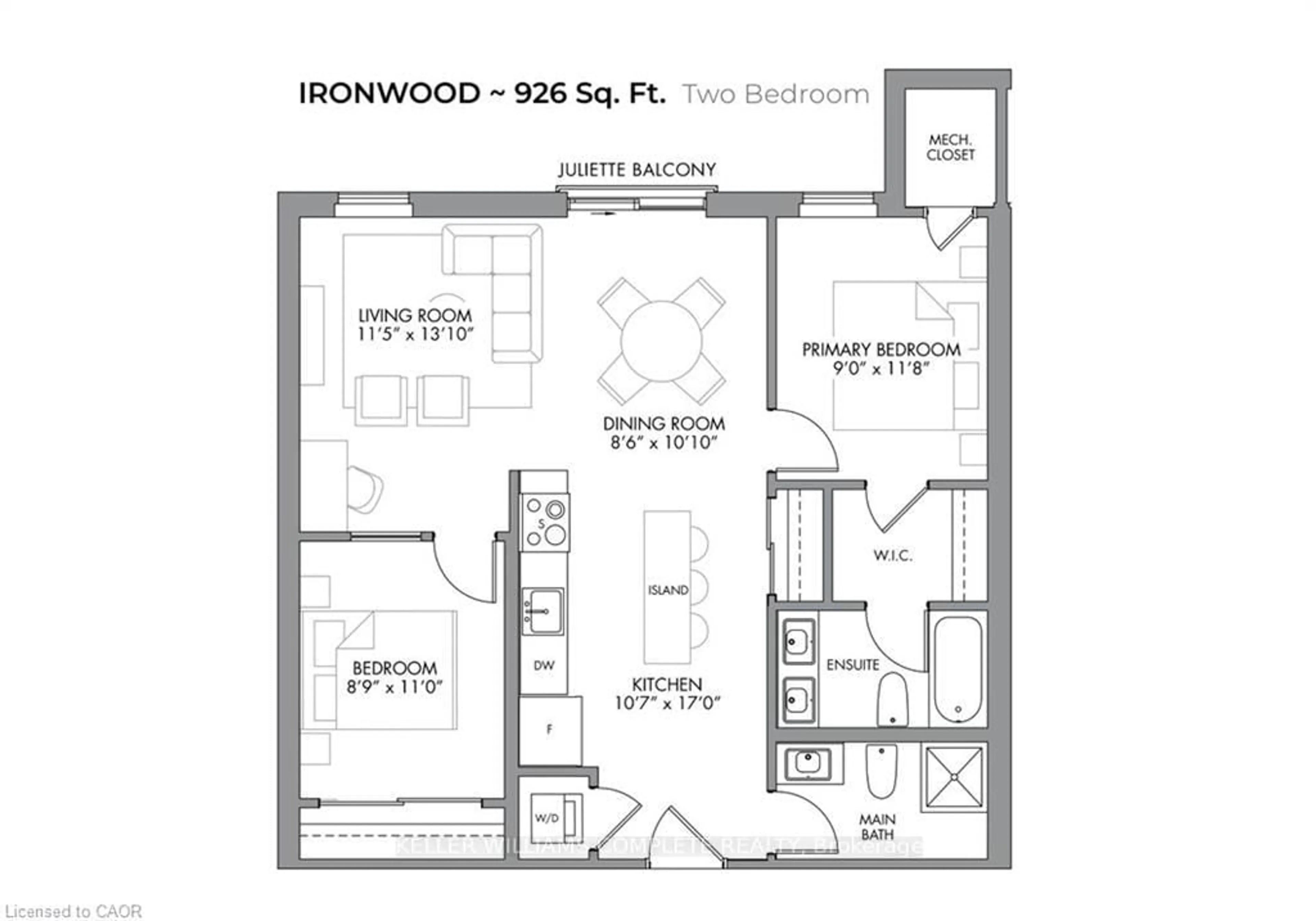 Floor plan for 7549 KALAR Rd #214, Niagara Falls Ontario L2H 2Y6