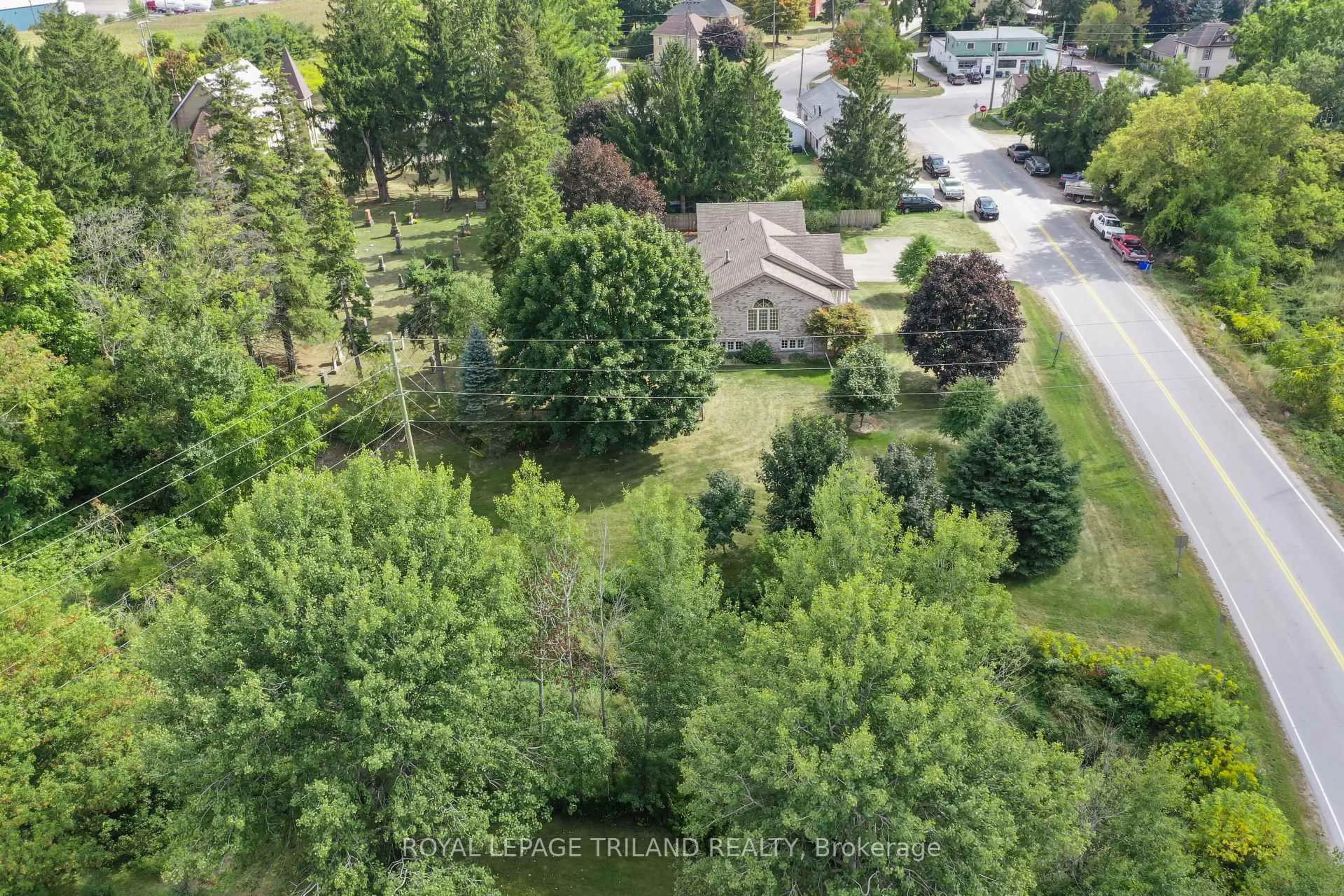 A pic from outside/outdoor area/front of a property/back of a property/a pic from drone, forest/trees view for 2670 Putnam Rd, Thames Centre Ontario N0L 2B0