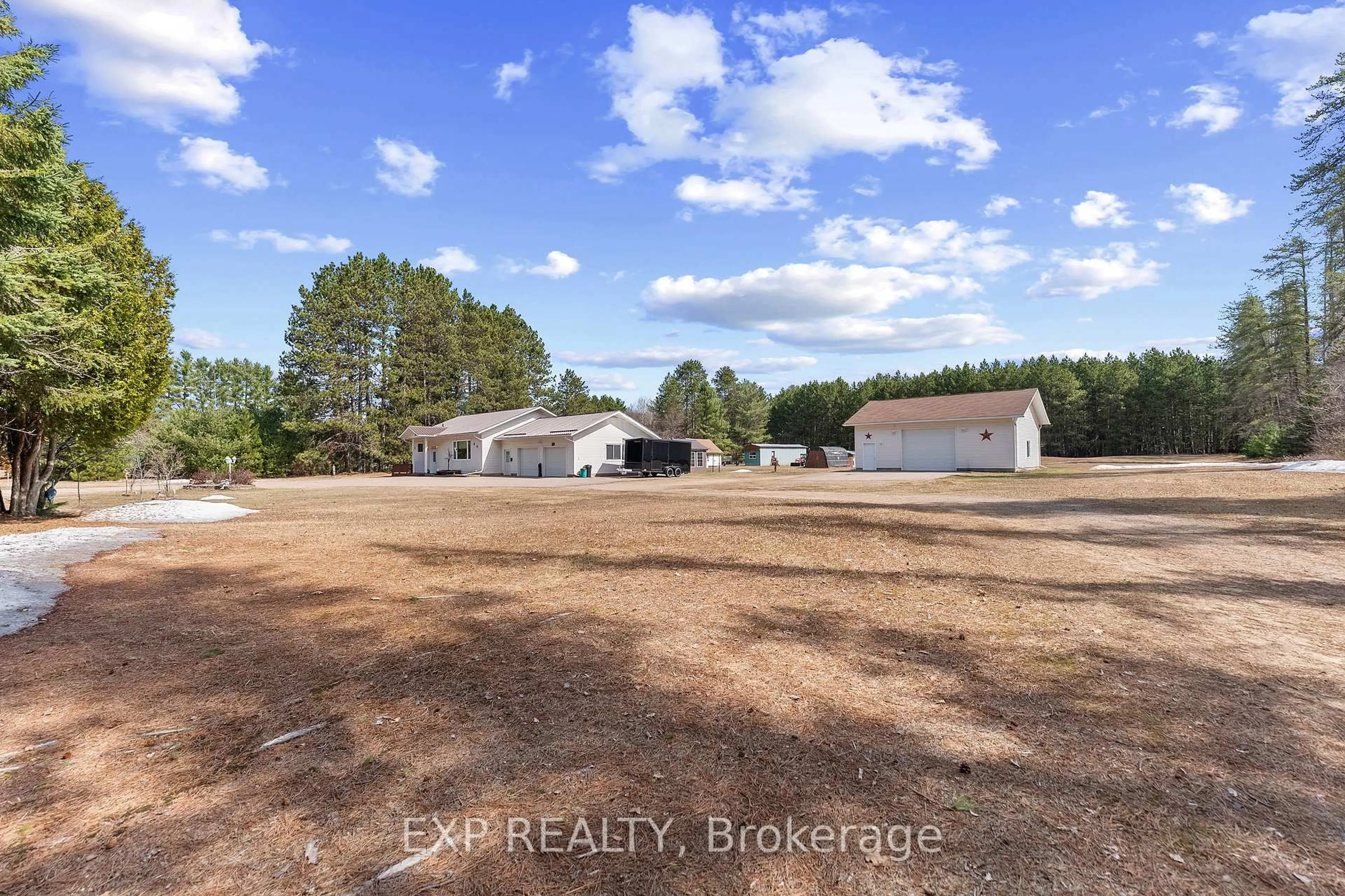 A pic from outside/outdoor area/front of a property/back of a property/a pic from drone, water/lake/river/ocean view for 39790 A Combermere Rd, Barry's Bay Ontario K0J 1B0