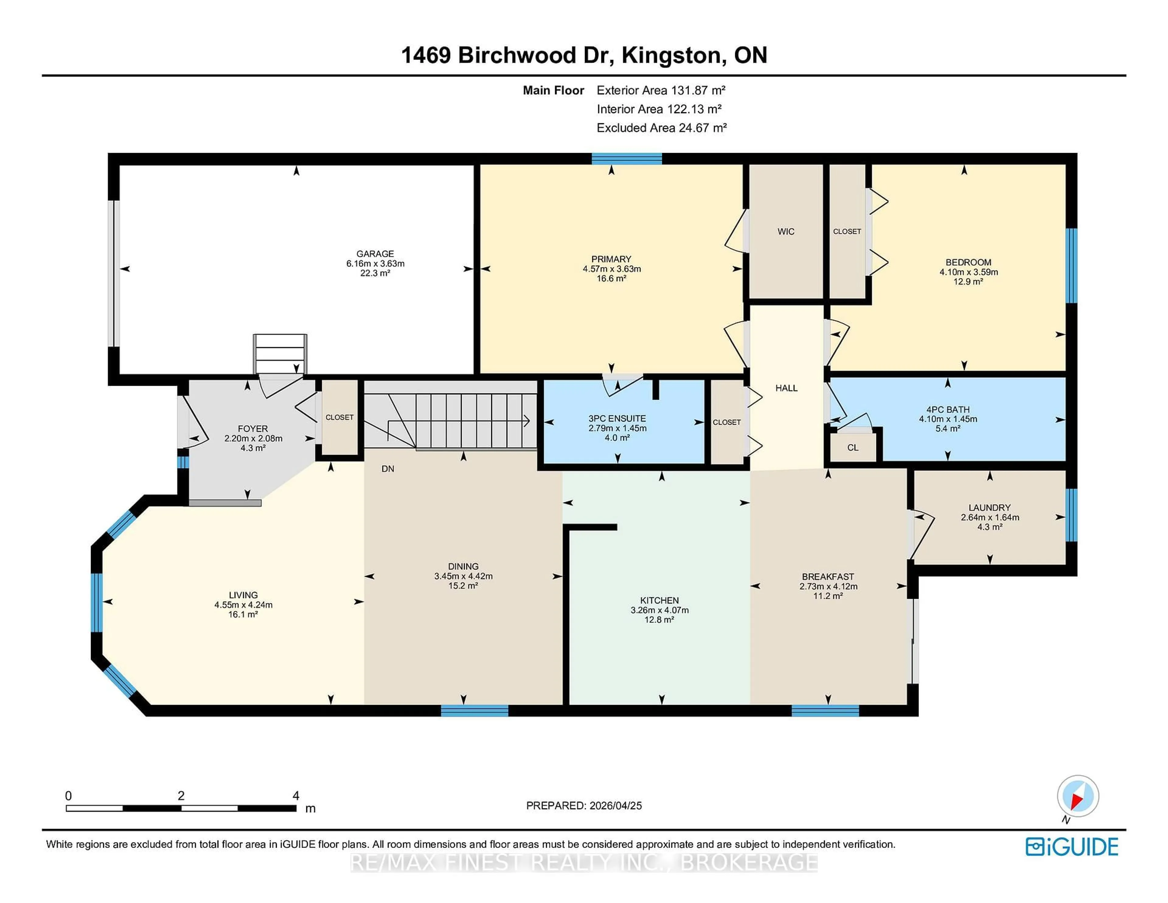 Floor plan for 1469 Birchwood Dr, Kingston Ontario K7P 3H3
