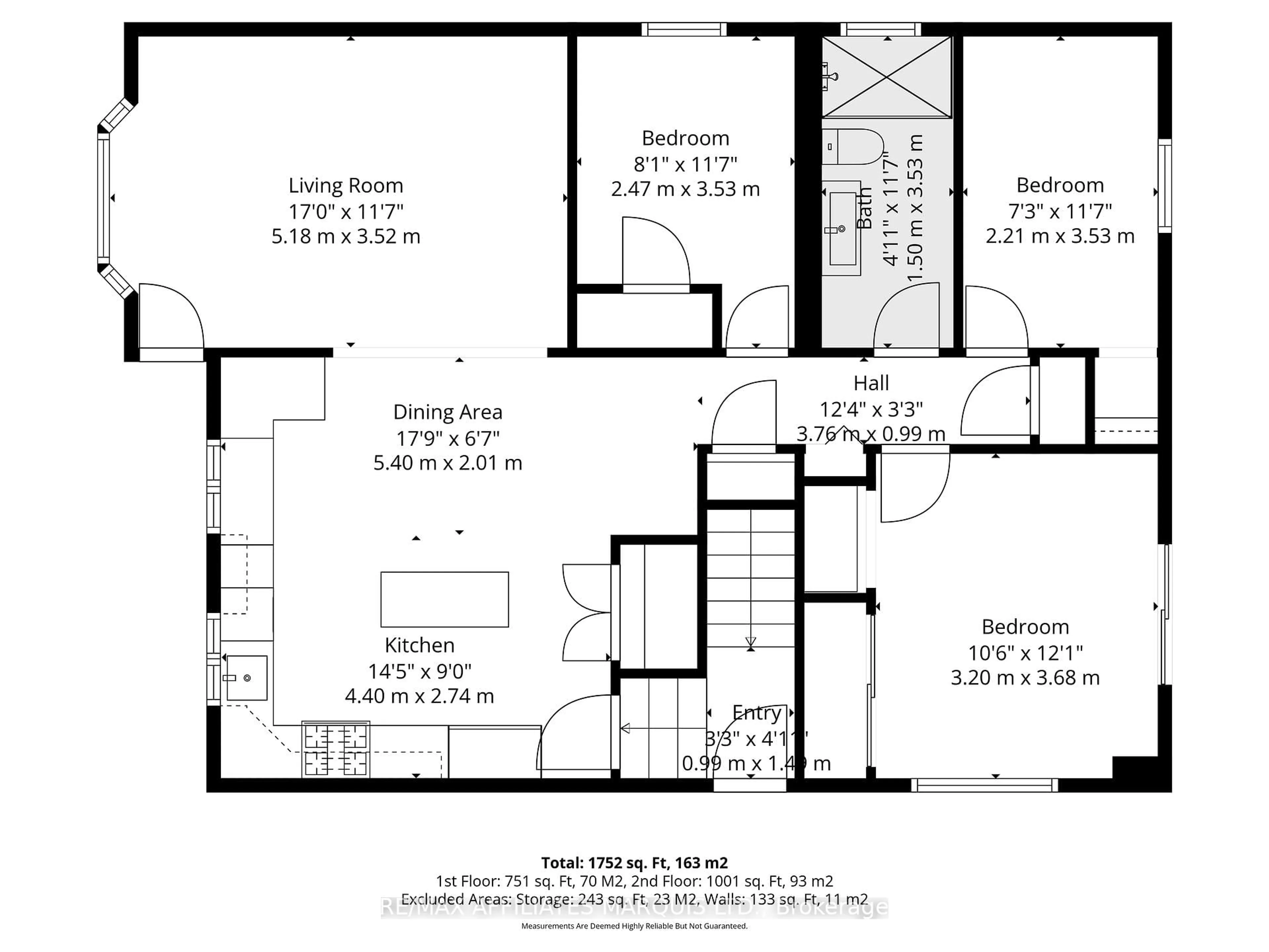 Floor plan for 615 Twelfth St, Cornwall Ontario K6H 3B3