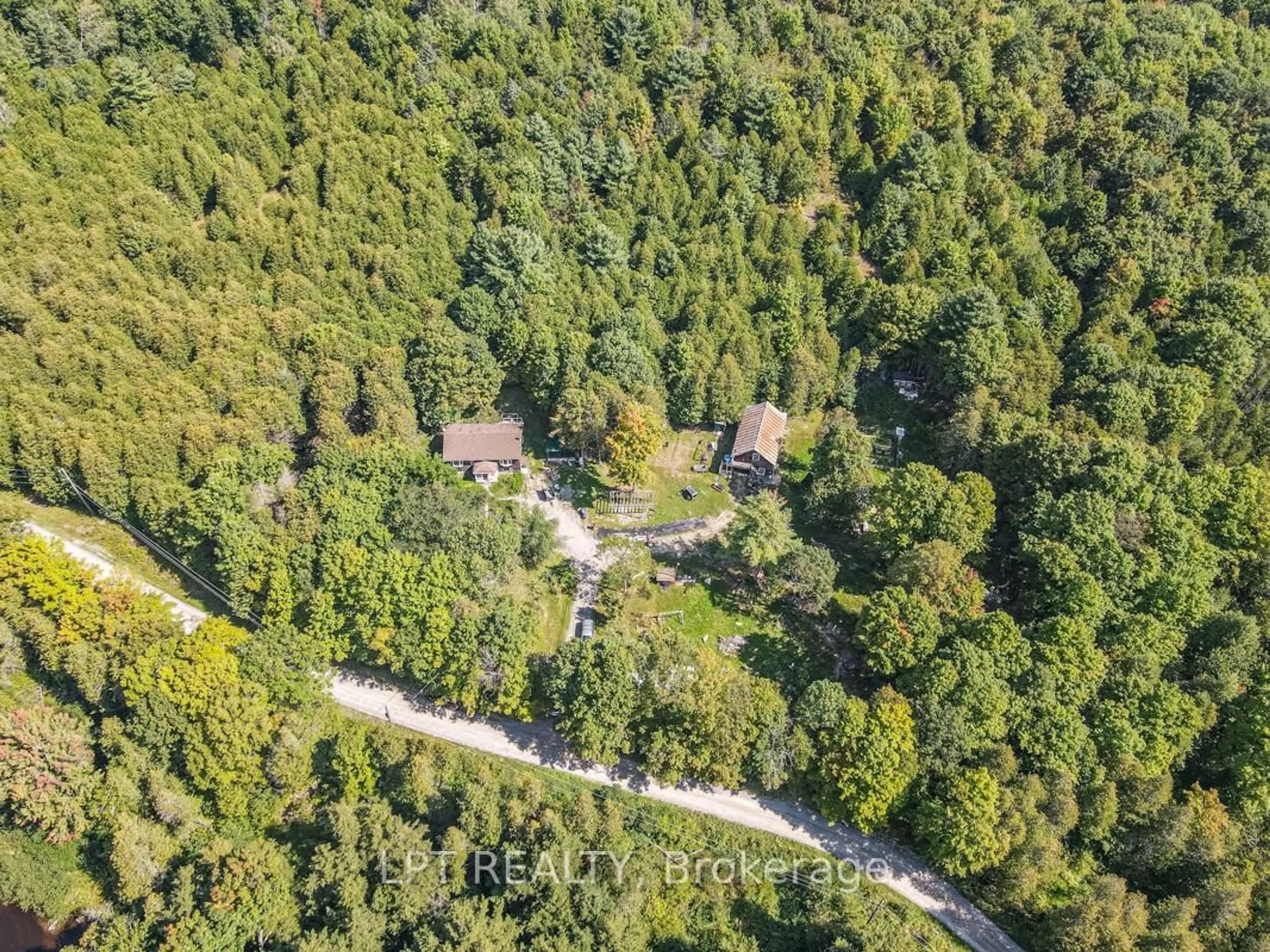 A pic from outside/outdoor area/front of a property/back of a property/a pic from drone, forest/trees view for 192 Gulf Rd, Limoges Ontario K0K 2M0