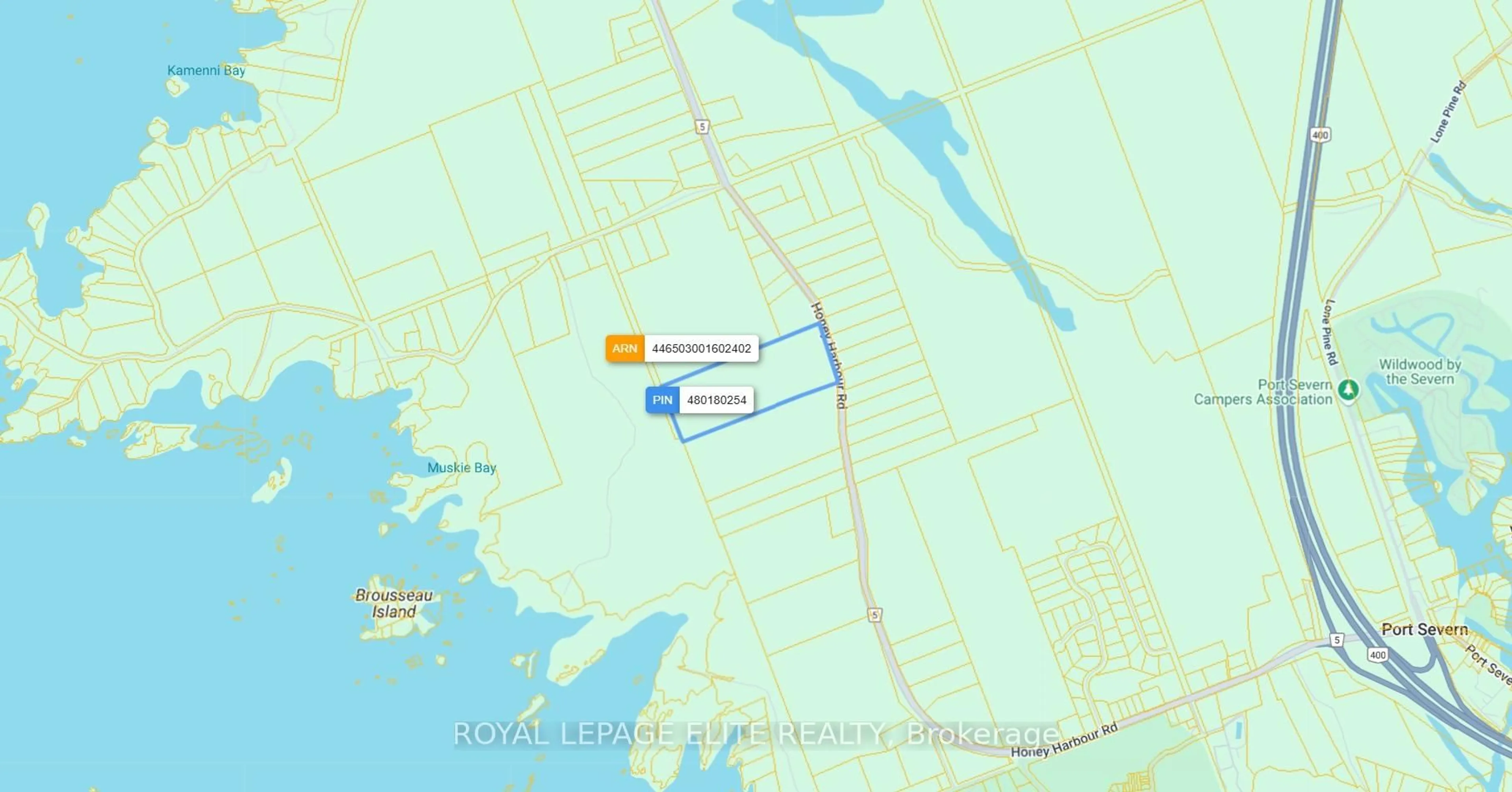 Picture of a map for 559 HONEY HARBOUR Rd, Georgian Bay Ontario L0K 1S0
