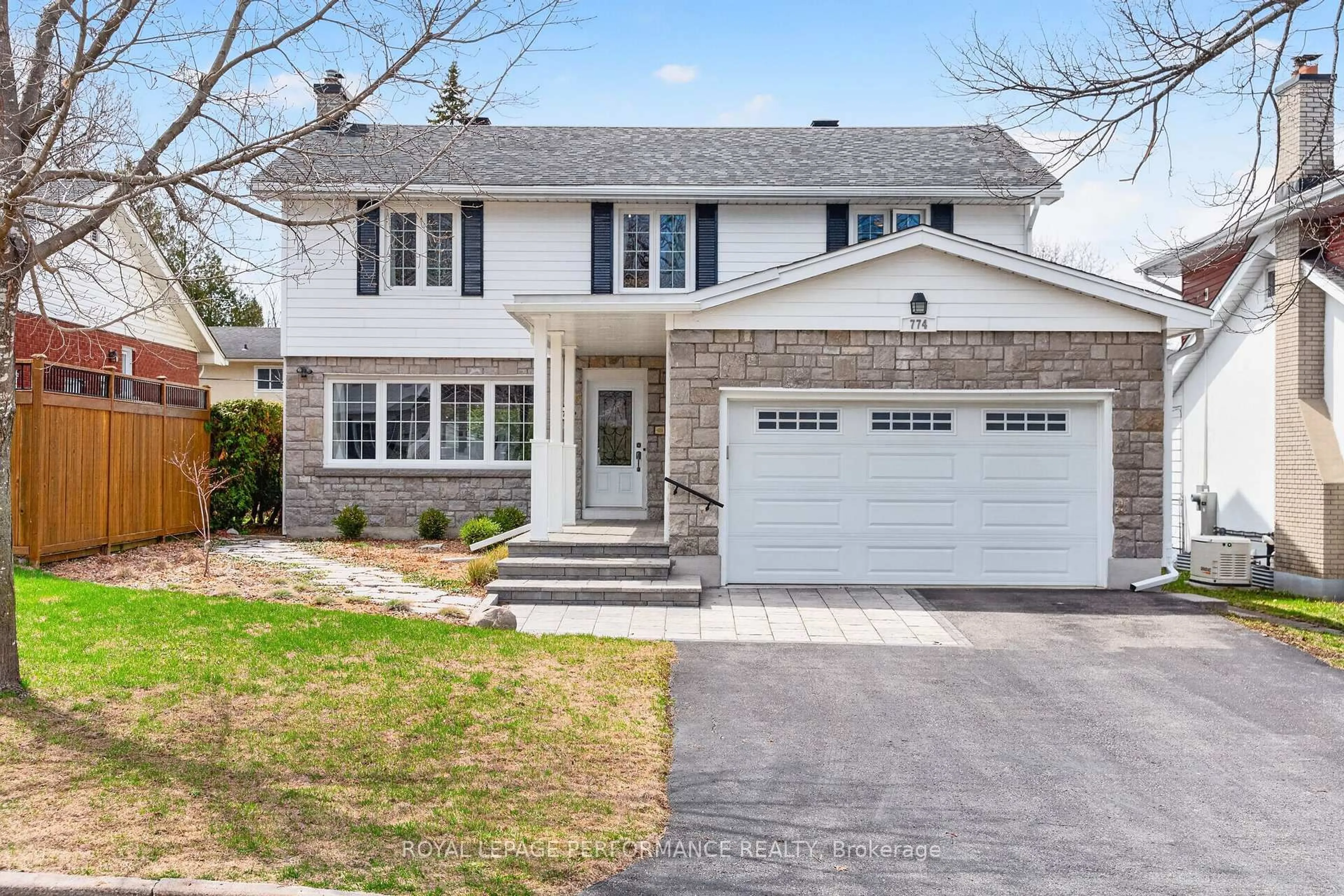 Home with vinyl exterior material, street for 774 Manitou Dr, Ottawa Ontario K2A 3C7