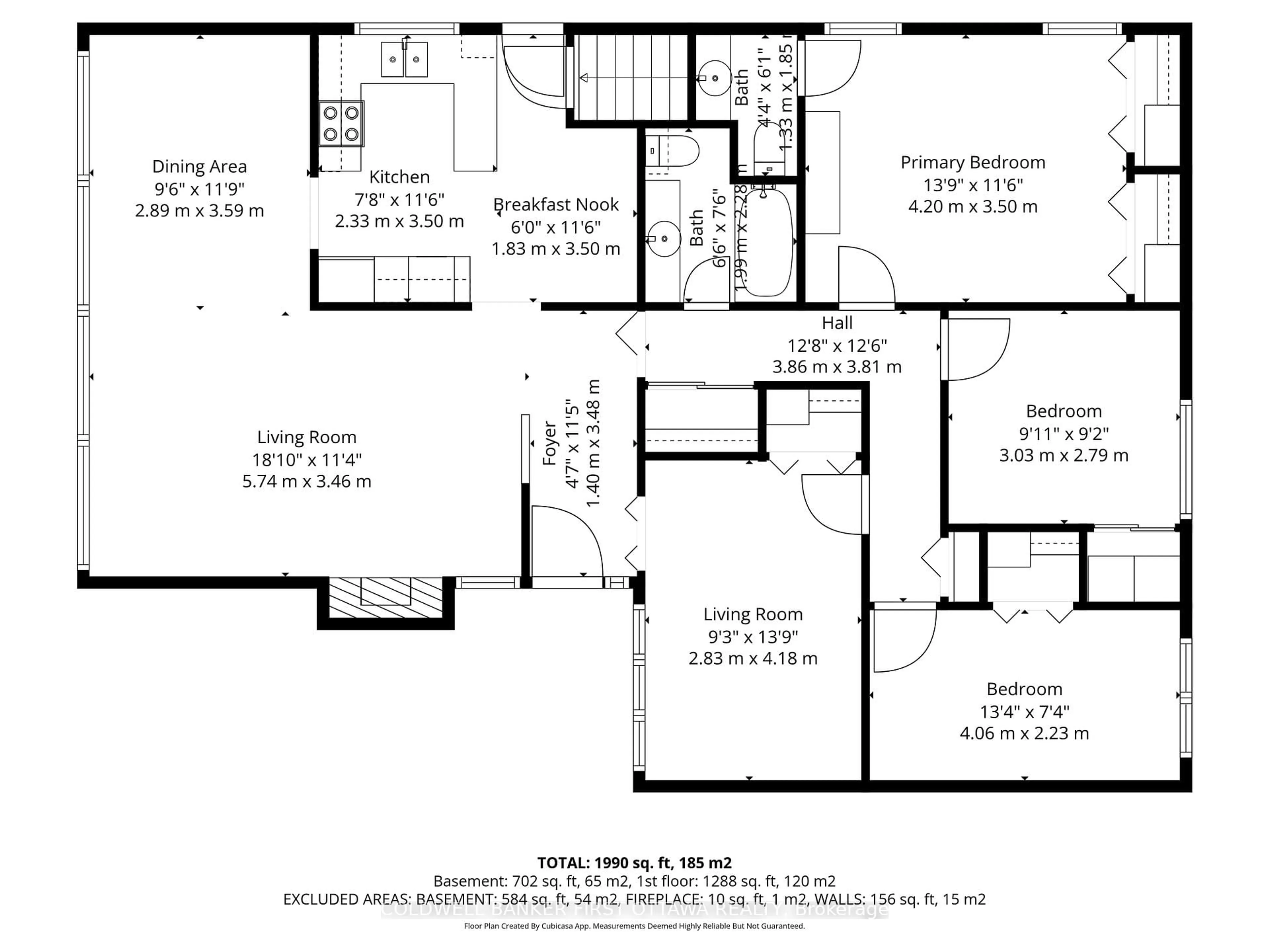 Floor plan for 54 Evergreen Dr, Ottawa Ontario K2H 6C9