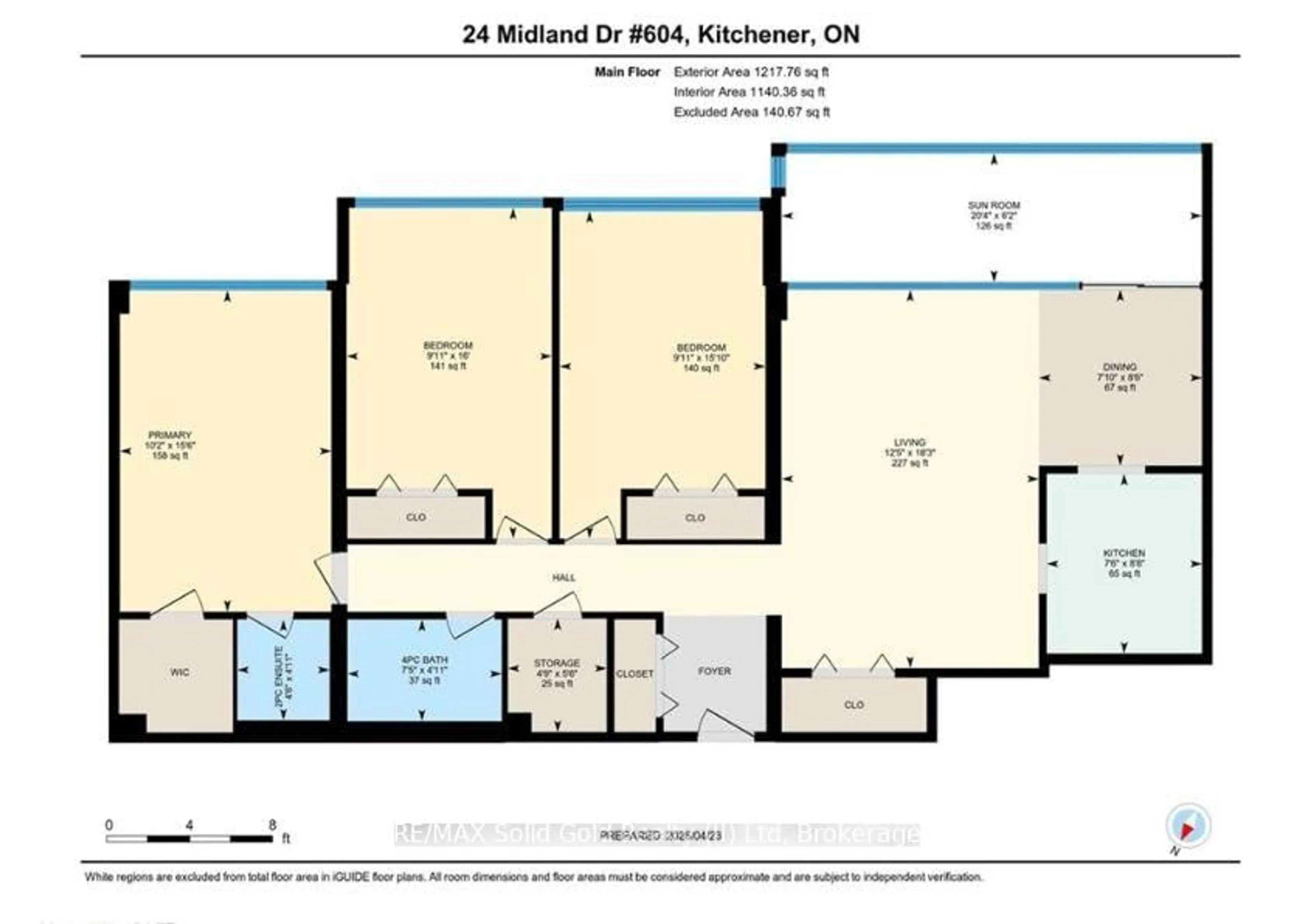 Floor plan for 24 Midland Dr #604, Kitchener Ontario N2A 2A8