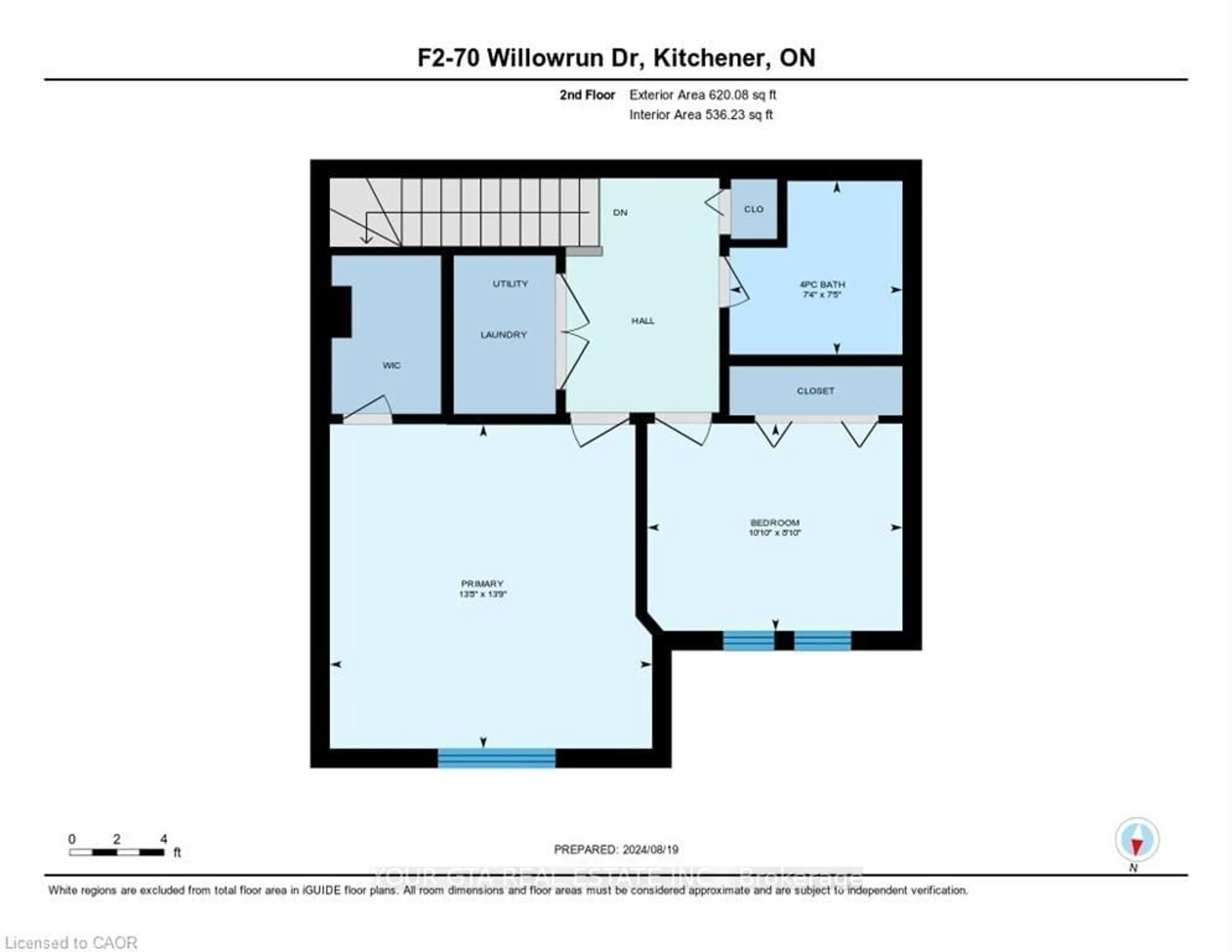 Floor plan for 70 Willowrun Dr #F2, Kitchener Ontario N2B 1H1