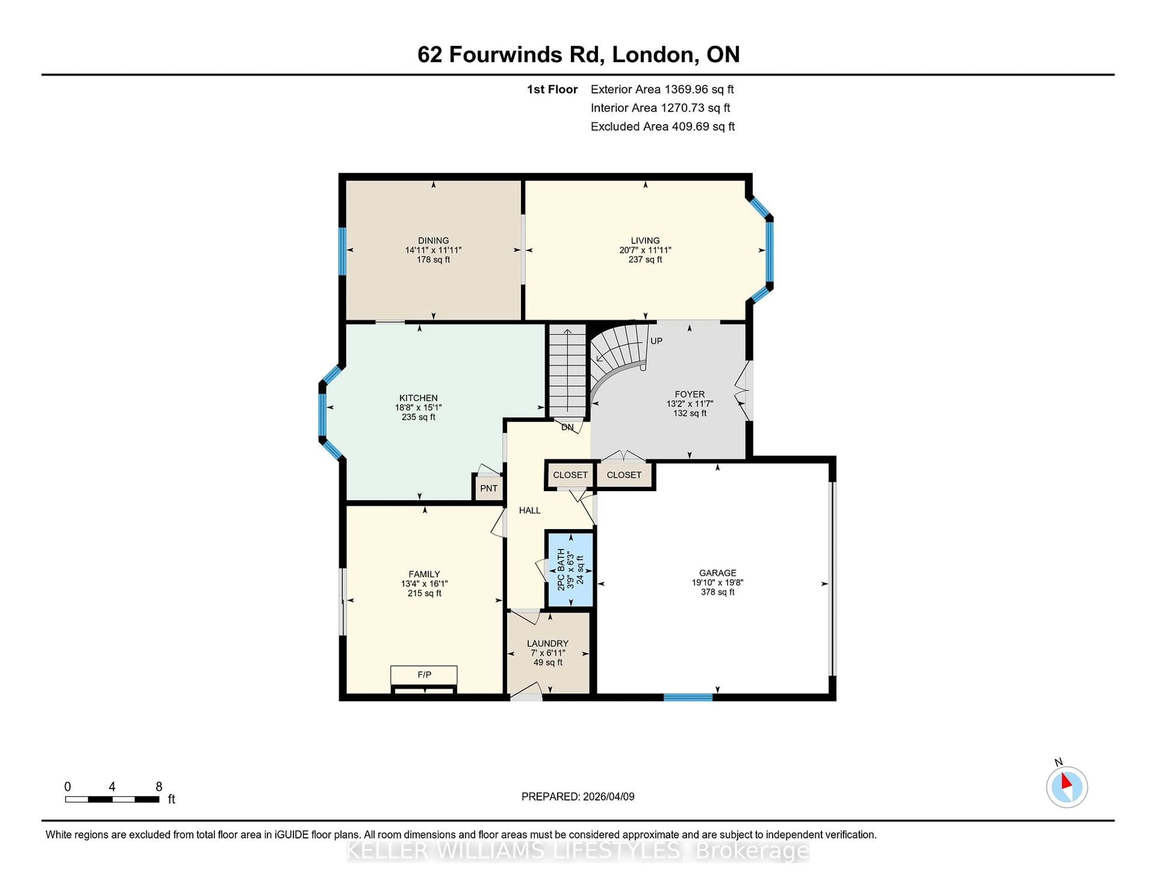 Floor plan for 62 Fourwinds Rd, London South Ontario N6K 3L2