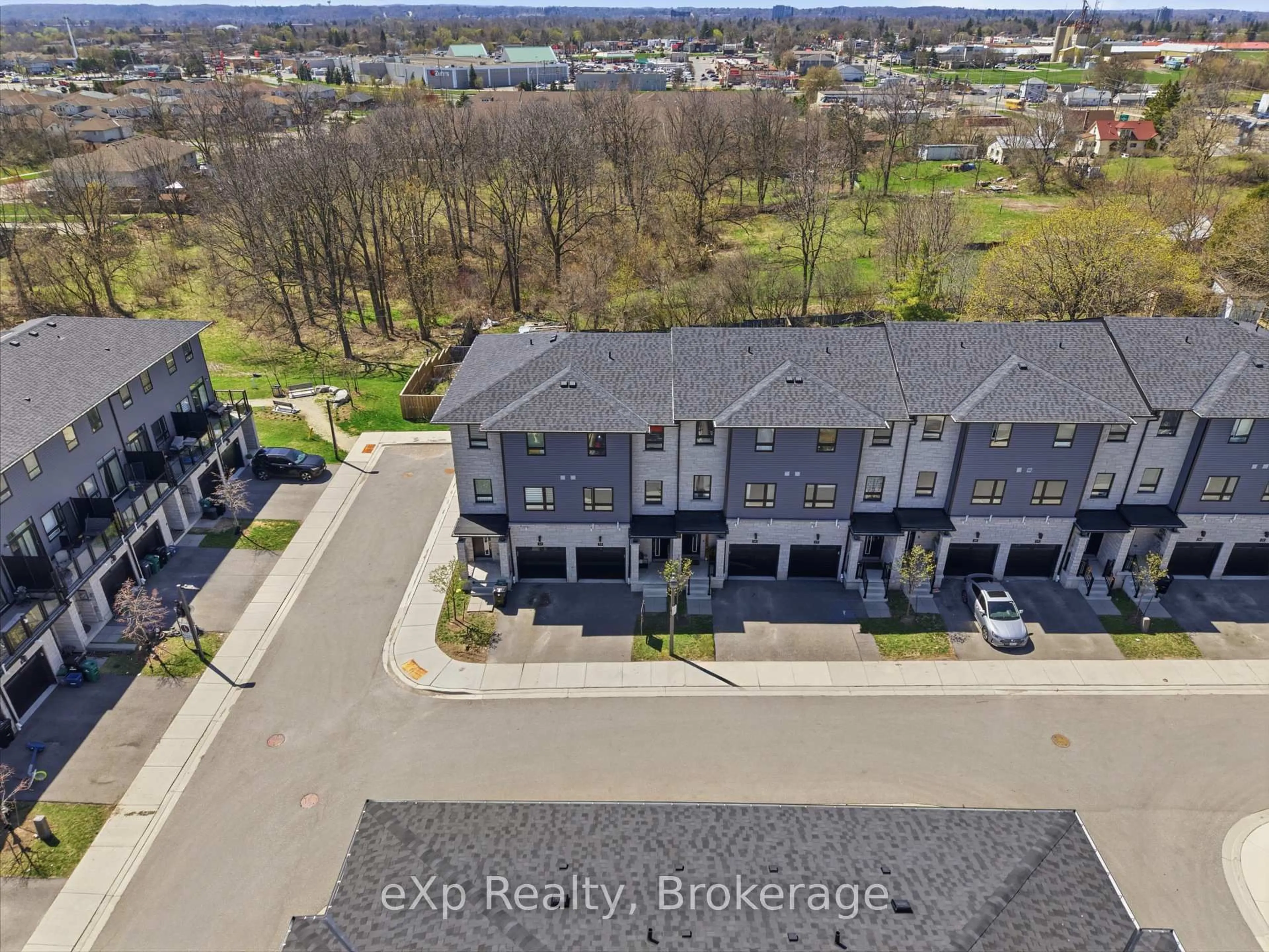 A pic from outside/outdoor area/front of a property/back of a property/a pic from drone, water/lake/river/ocean view for 51 Sparrow Ave #15, Cambridge Ontario N1T 0E5