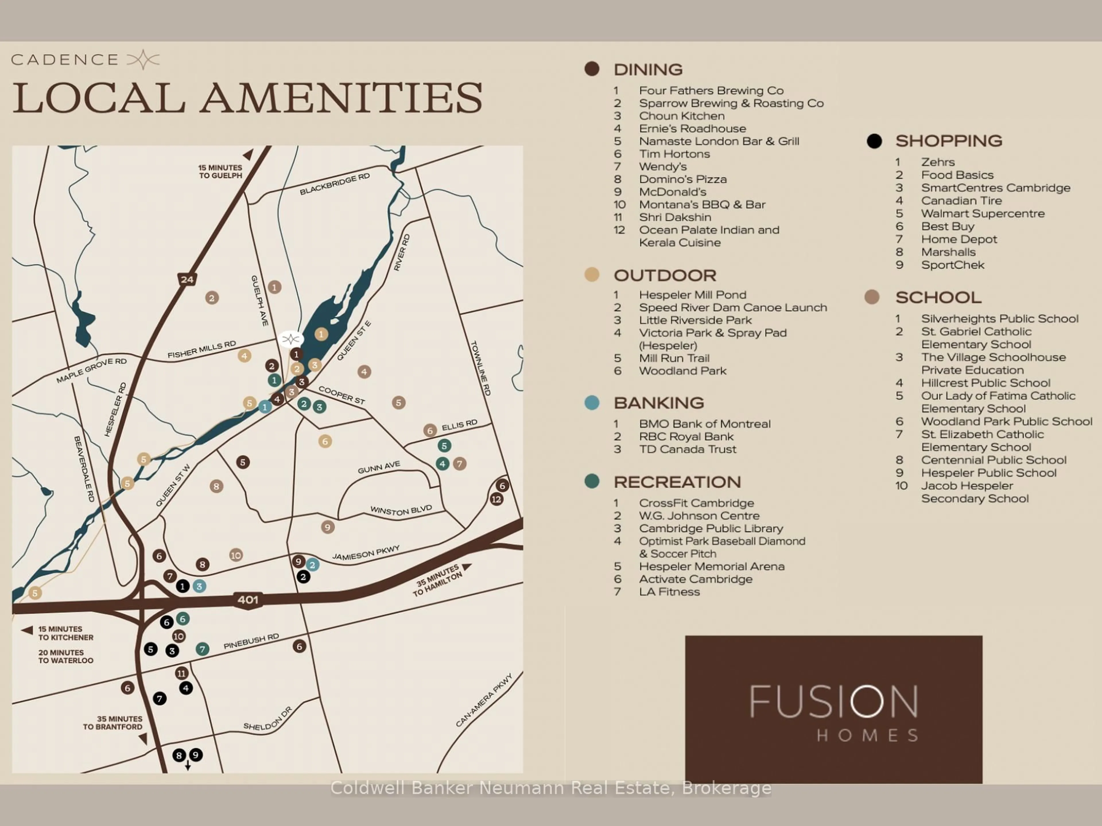 Picture of a map for 13 Cadence Common, Cambridge Ontario N3C 1A5