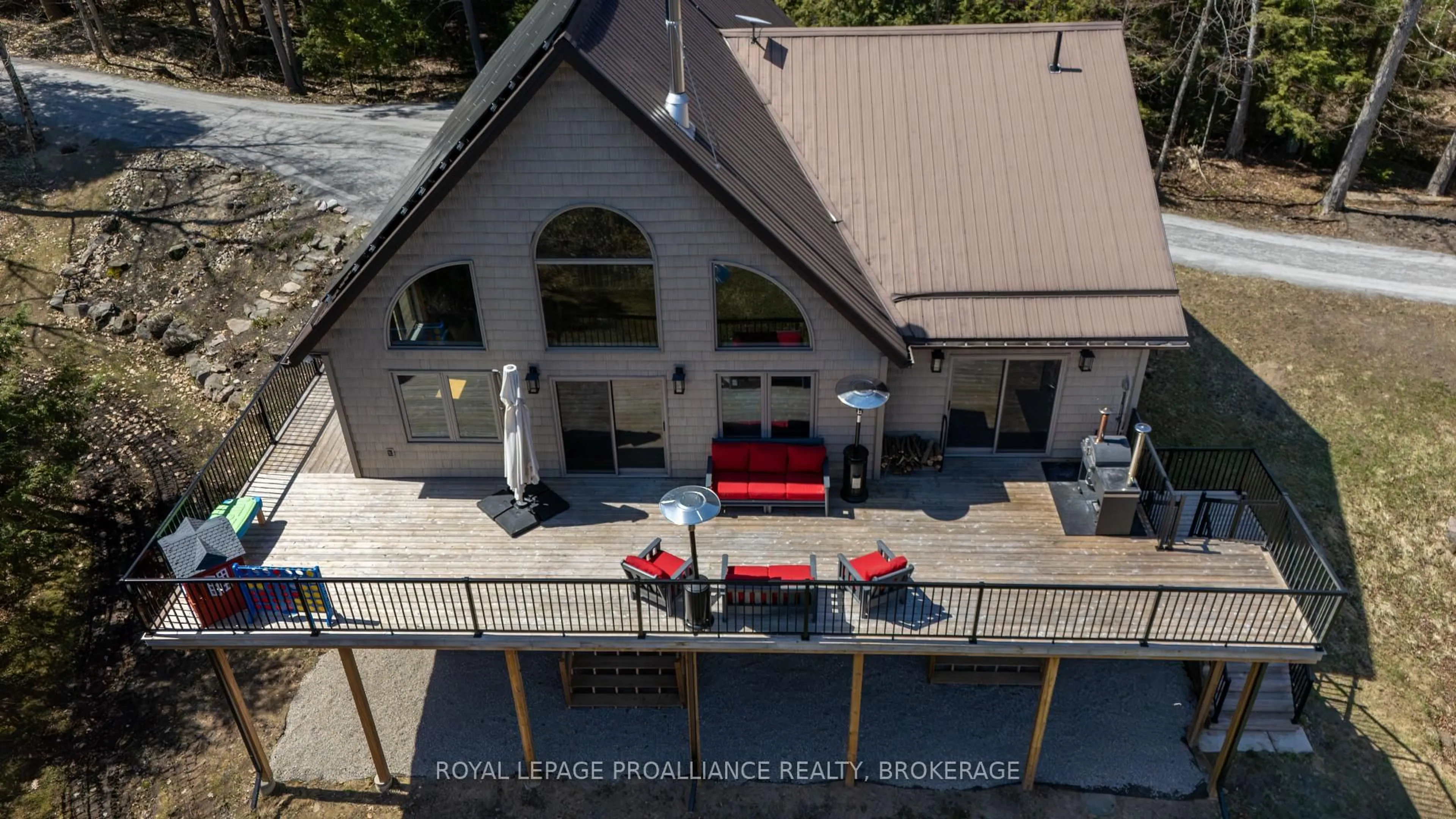 A pic from outside/outdoor area/front of a property/back of a property/a pic from drone, water/lake/river/ocean view for 1210 Richard Brannigan Tr, Godfrey Ontario K0H 1T0