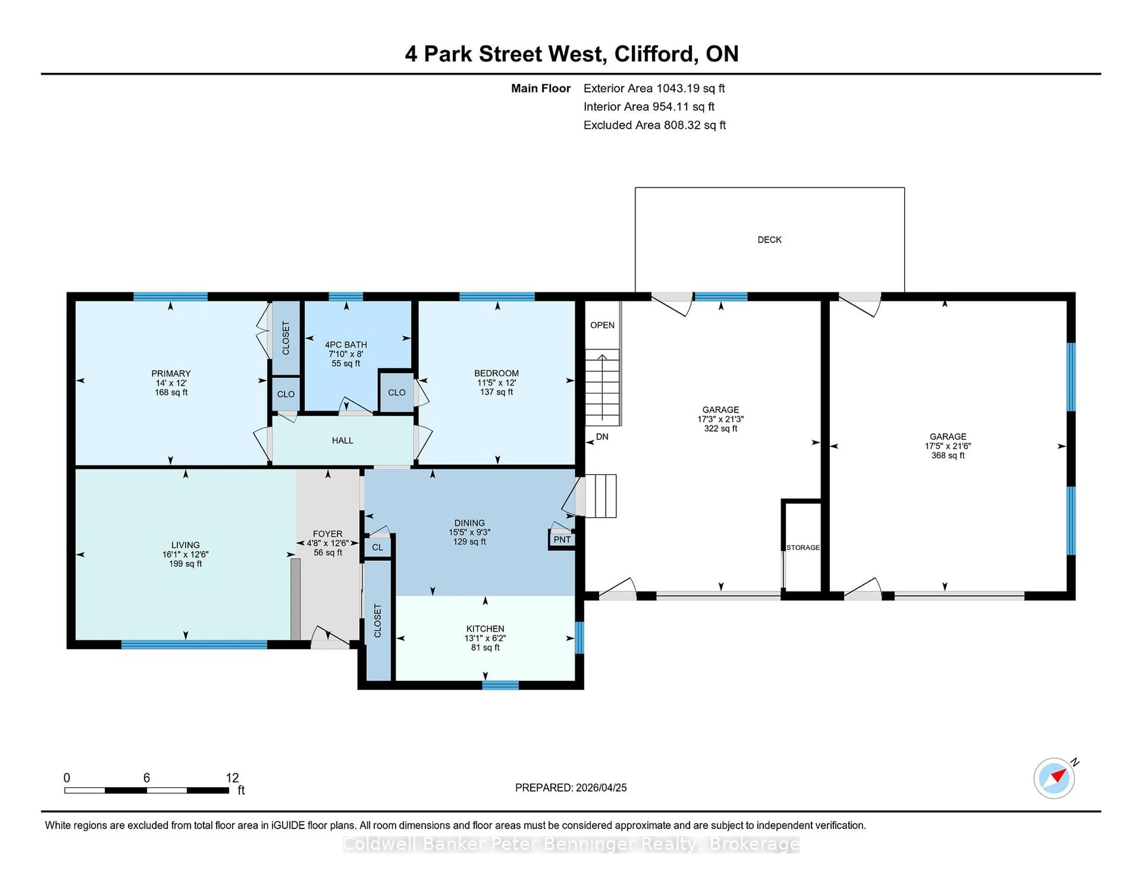 Floor plan for 4 Park St St, Minto Ontario N0G 1M0
