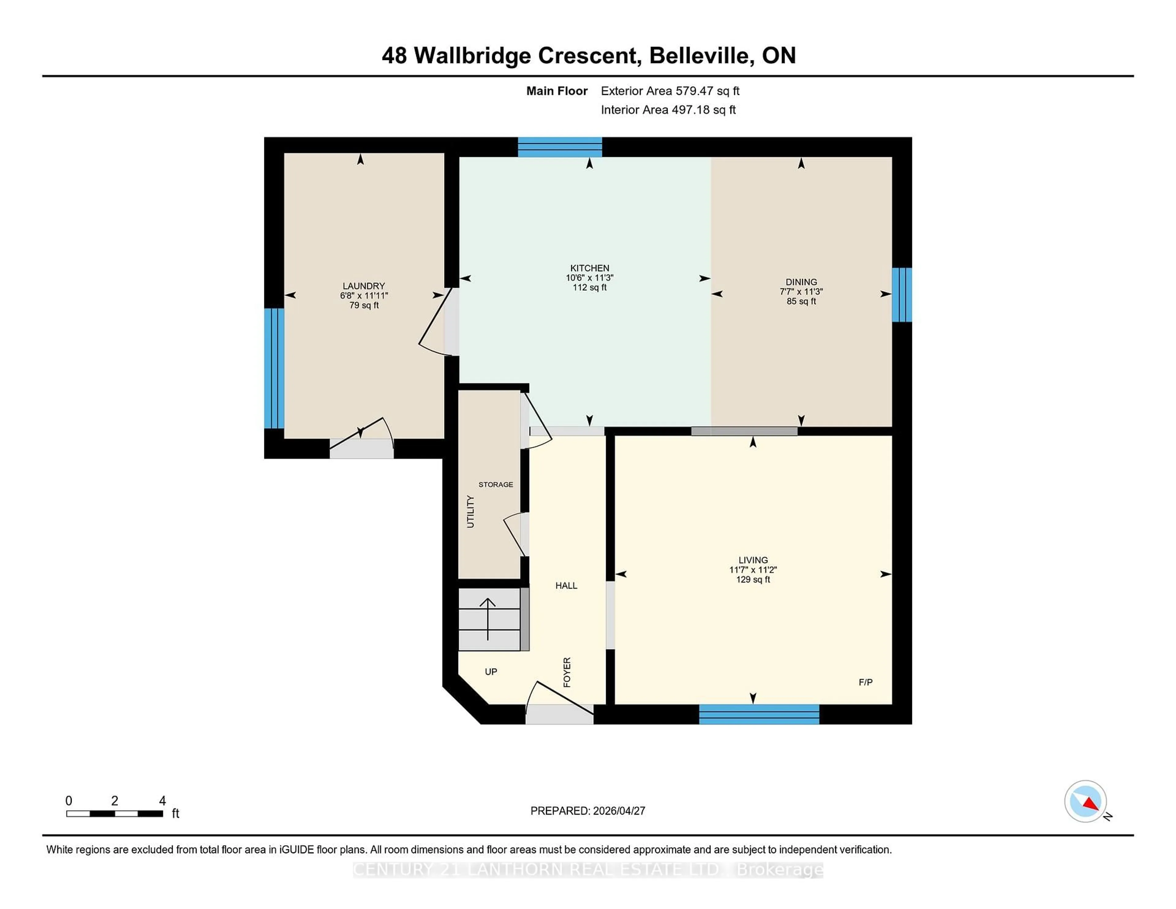 Floor plan for 48 Wallbridge Cres, Belleville Ontario K8P 1Z4
