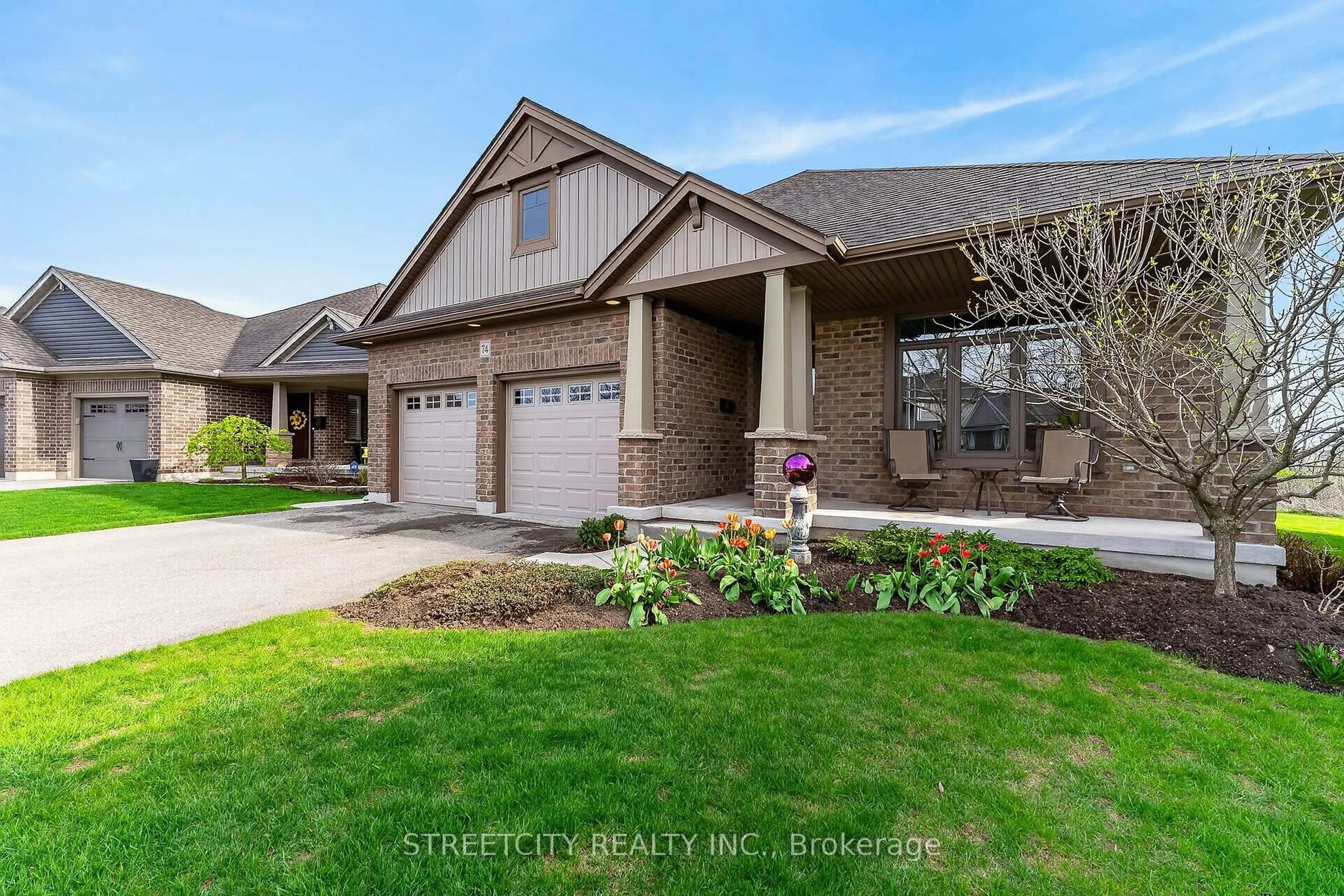 Home with brick exterior material, street for 74 Westlake Dr, St. Thomas Ontario N5P 0B7