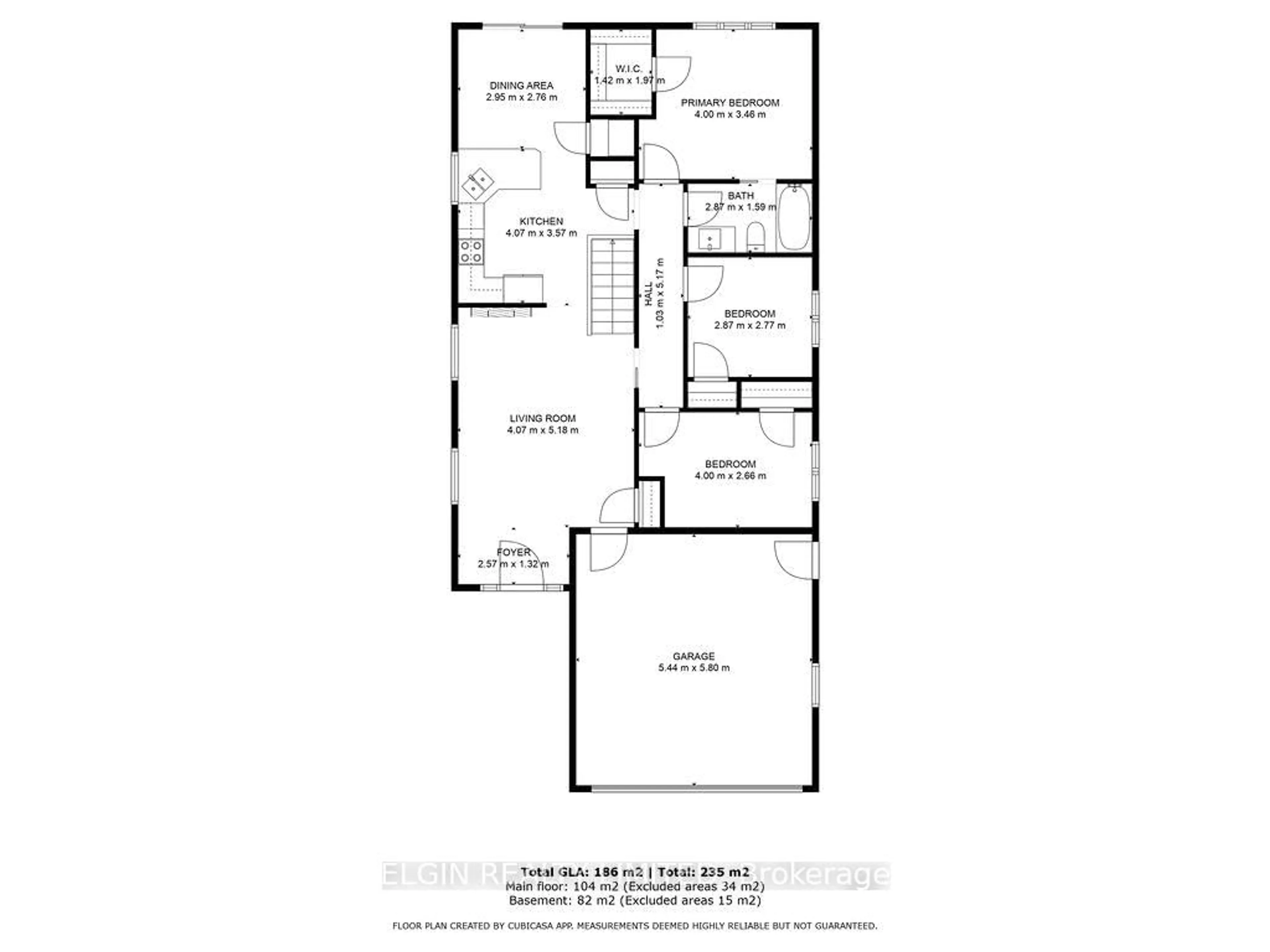Floor plan for 599 Wellington St, St. Thomas Ontario N5R 6G4