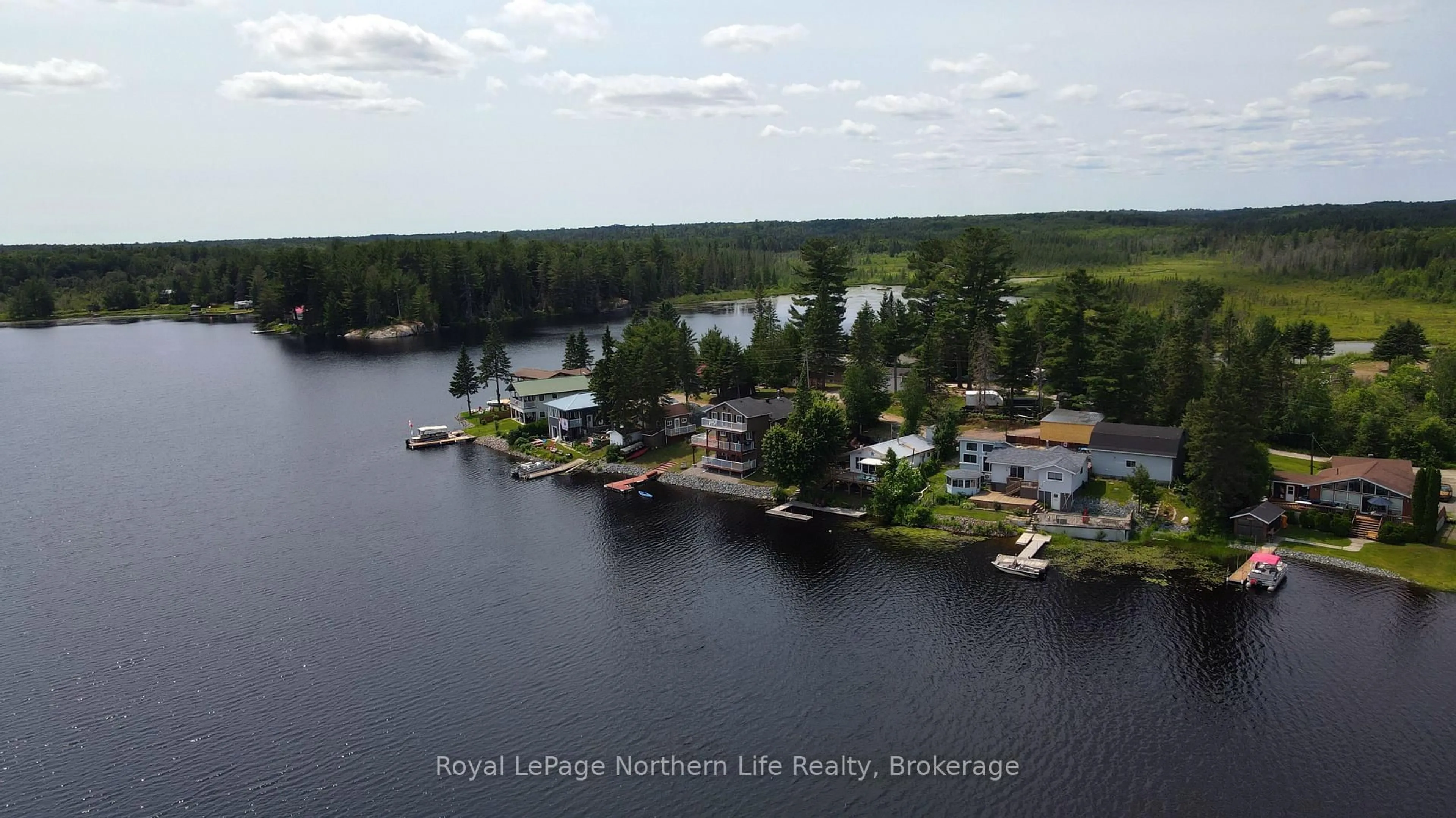 A pic from outside/outdoor area/front of a property/back of a property/a pic from drone, water/lake/river/ocean view for 30 Presqu'ile Rd, West Nipissing Ontario P0H 2M0