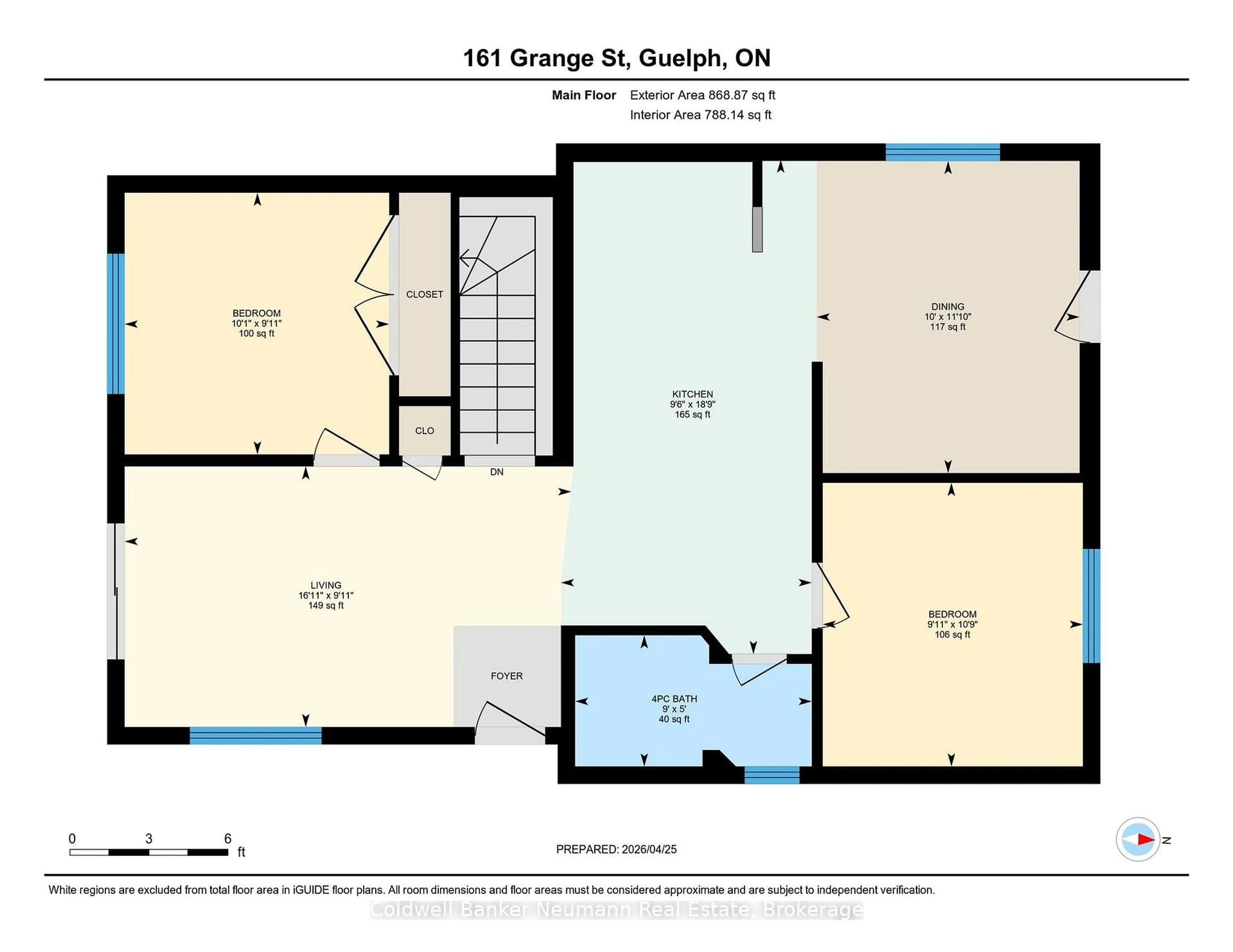 Floor plan for 161 Grange St, Guelph Ontario N1E 2V7