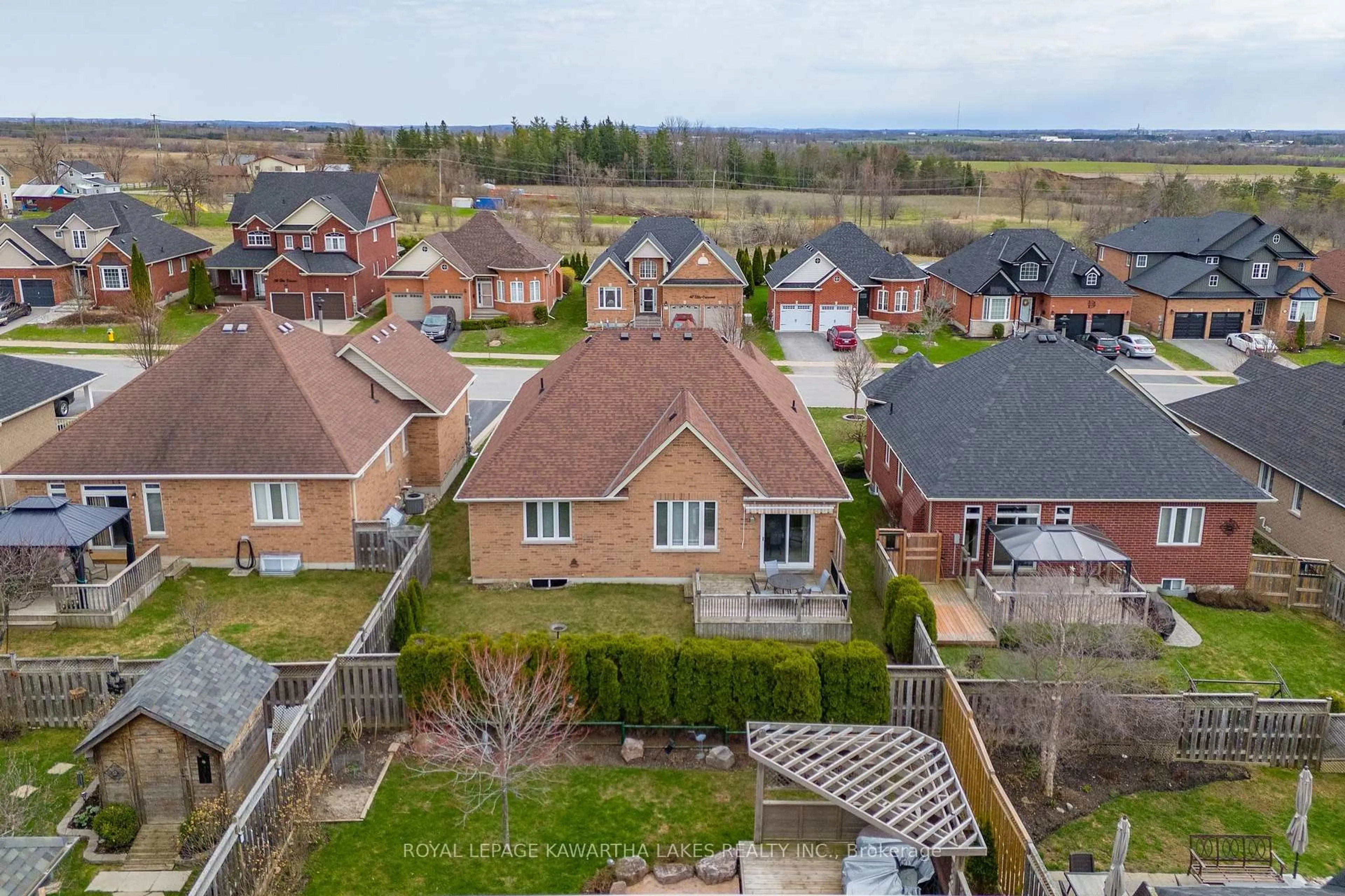 A pic from outside/outdoor area/front of a property/back of a property/a pic from drone, unknown for 59 Ellis Cres, Kawartha Lakes Ontario K9V 0A5