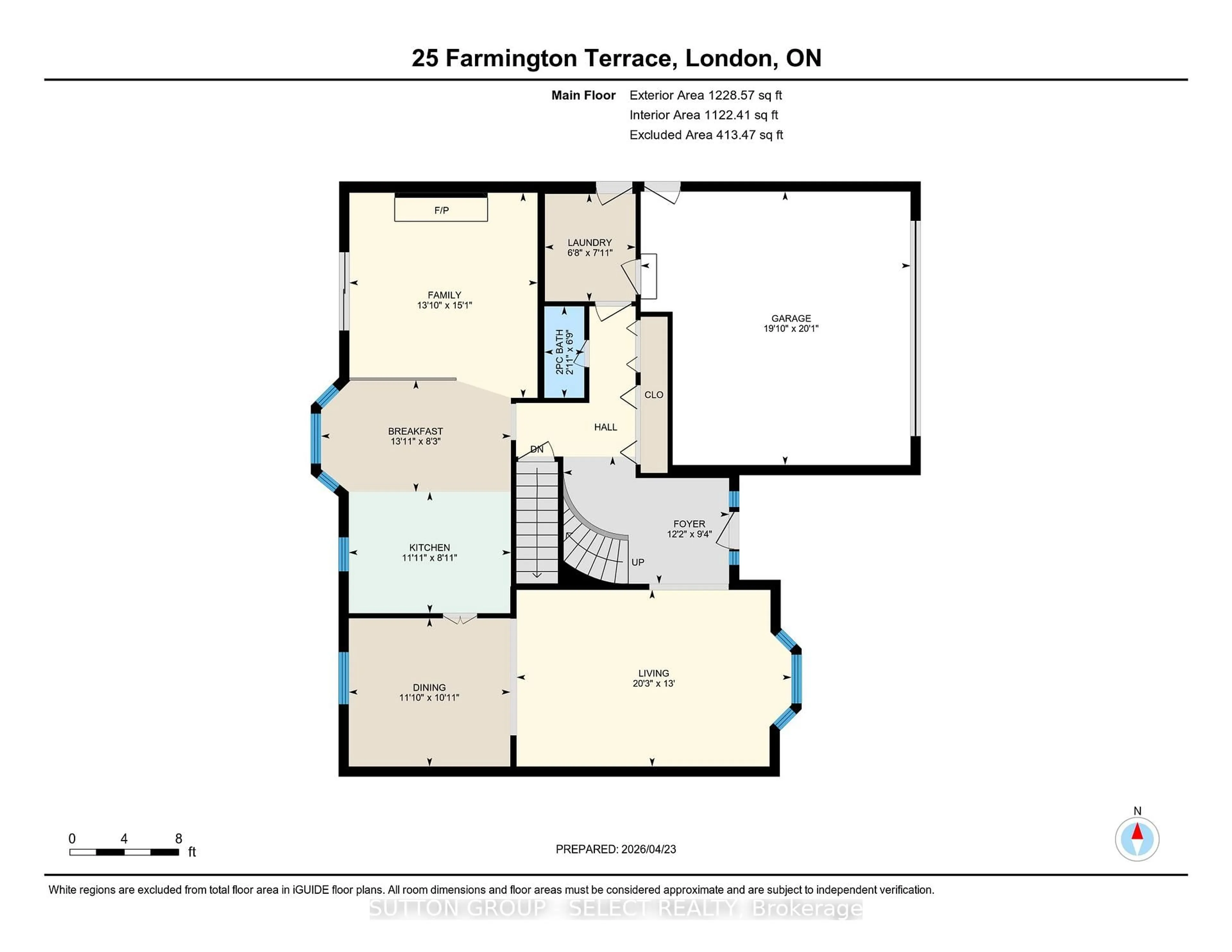 Floor plan for 25 Farmington Terr, London South Ontario N6K 3N3
