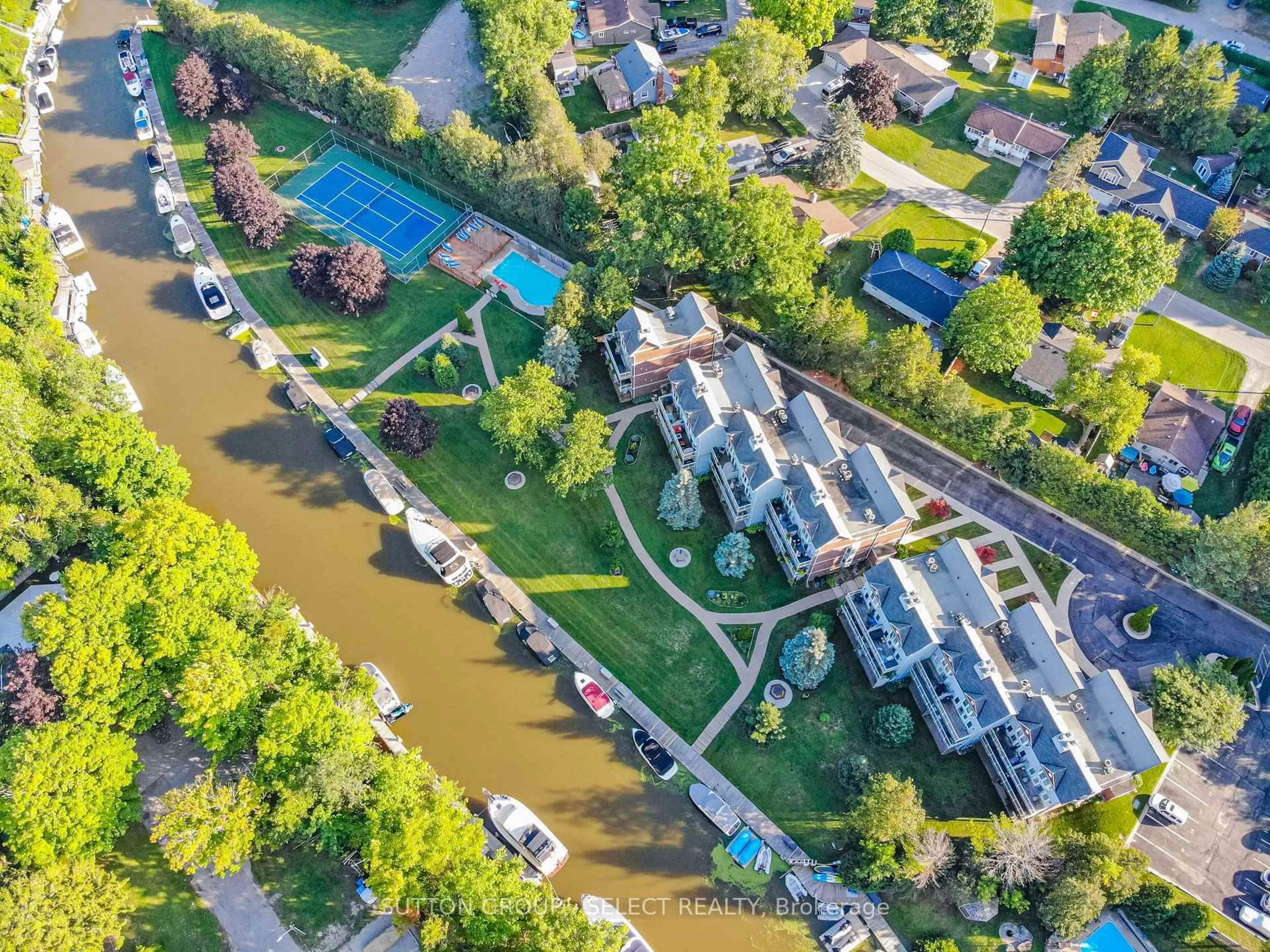 A pic from outside/outdoor area/front of a property/back of a property/a pic from drone, water/lake/river/ocean view for 48 Ontario St #24, Lambton Shores Ontario N0M 1T0