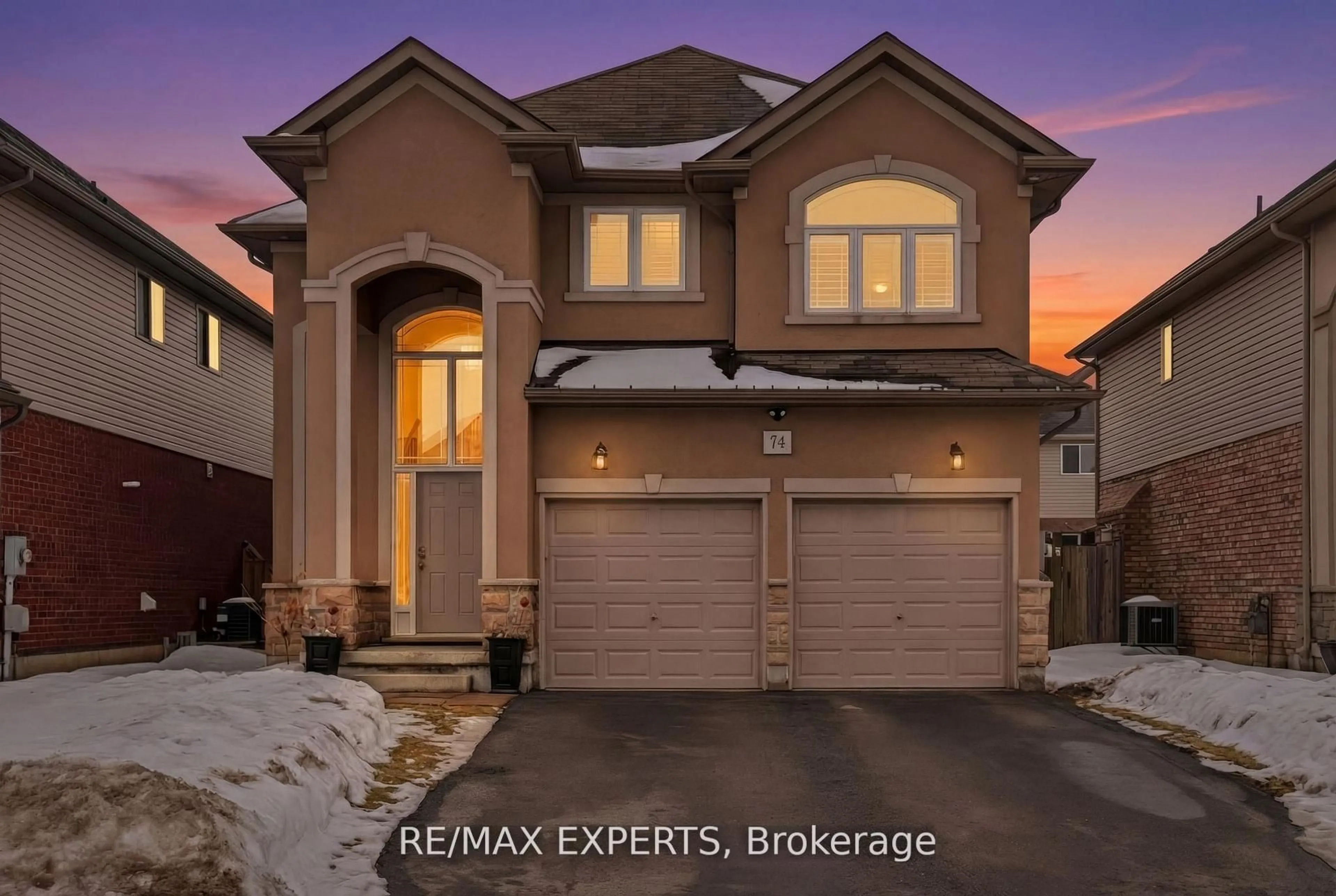 Home with brick exterior material, street for 74 Boulder Cres, Hamilton Ontario L0R 1P0