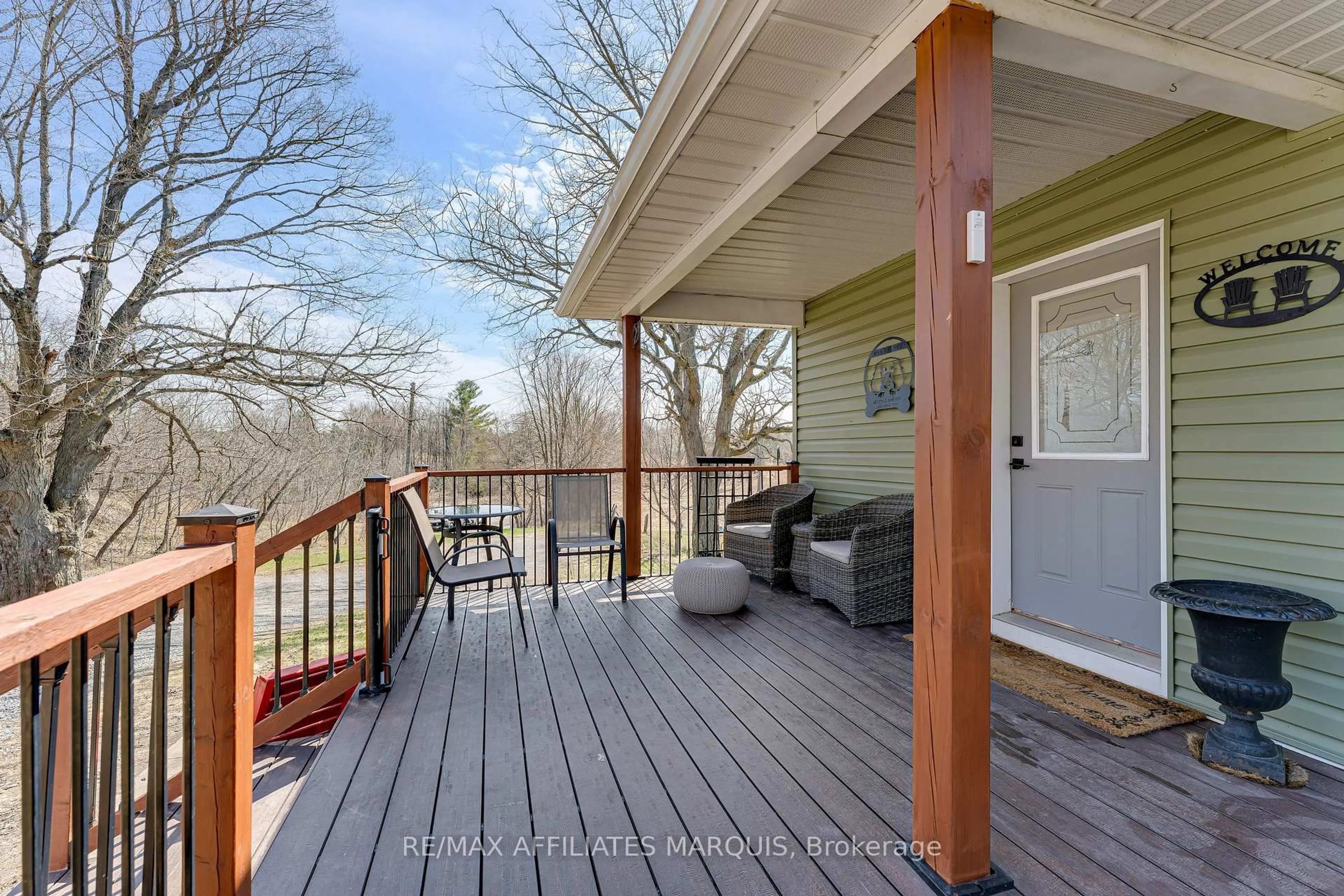 Patio, water/lake/river/ocean view for 3069C 5th Lake Rd, Parham Ontario K0H 2K0